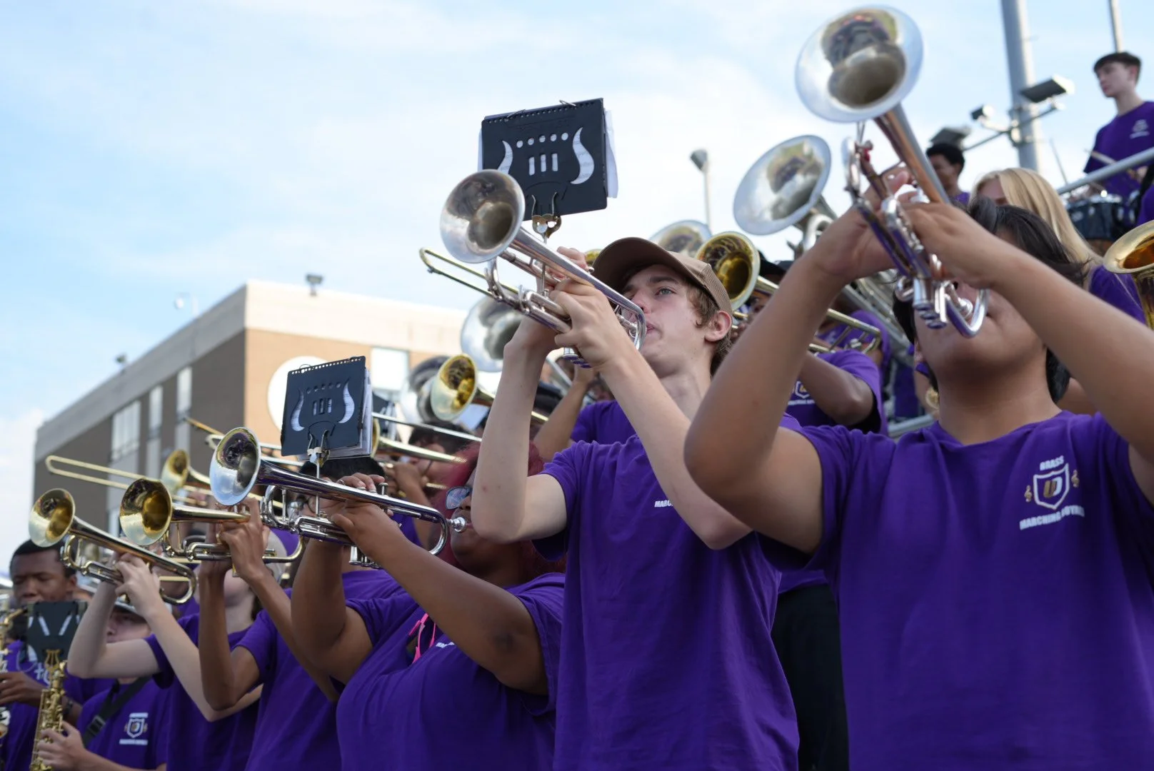 The Marching Band  Cheers on first win of the season!