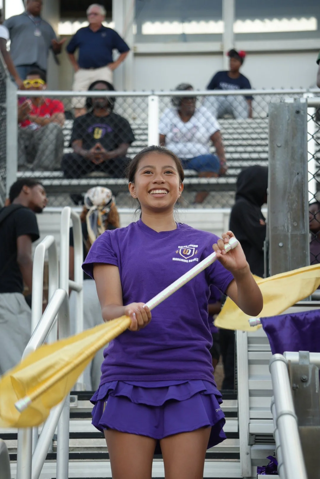 Marching Band cheers football teams 2-0 start!