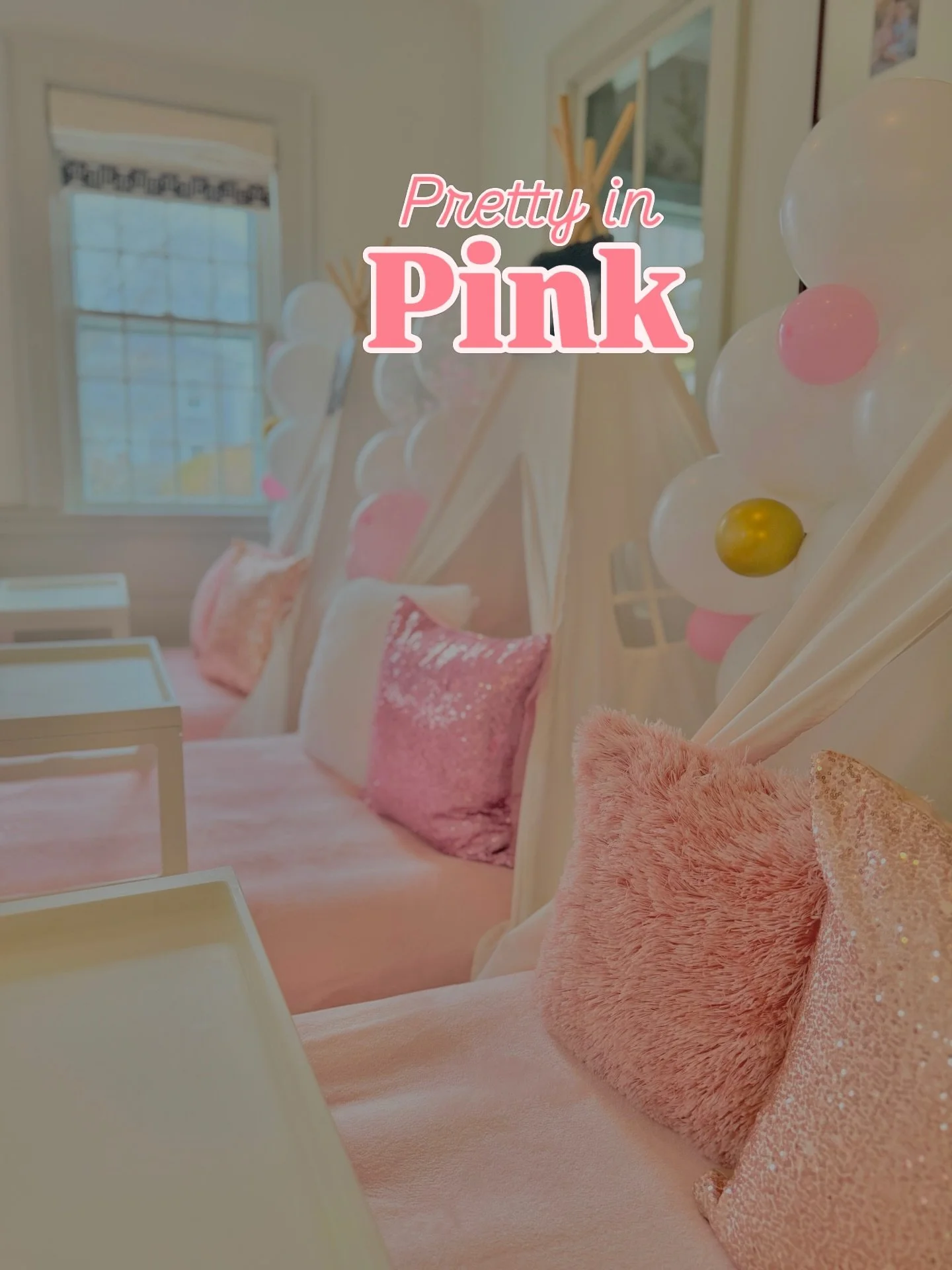 This birthday girl celebrated with 5 of her besties and a Pretty in Pink Sleepover Party 💕🎉