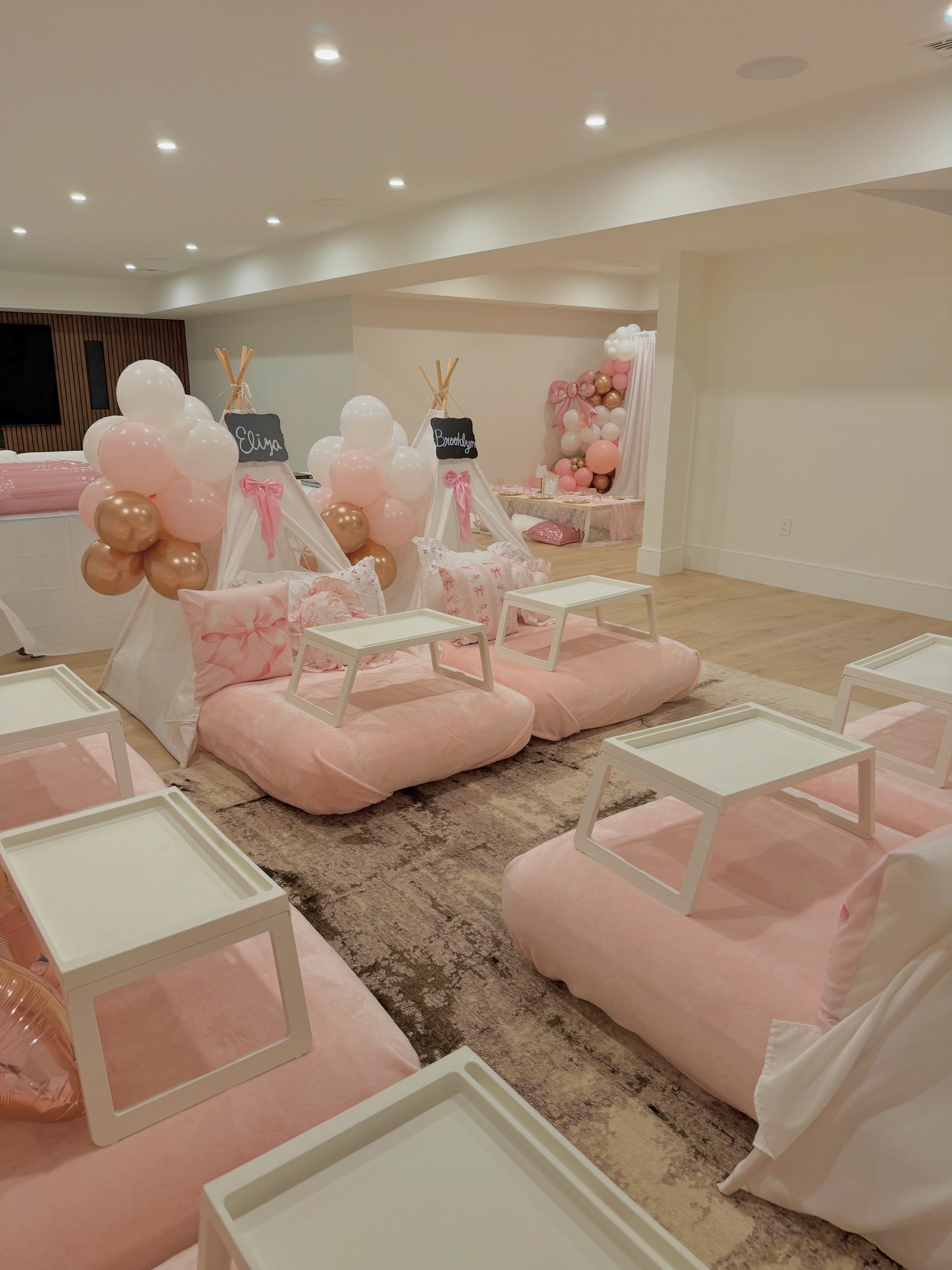 Wishing a Happy Birthday to Penelope 🎀 The perfect Love Shack Fancy themed setup with all things pink and bows to celebrate turning 11!!!
