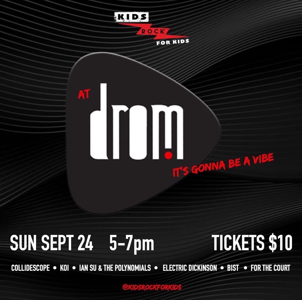 SHOW ALERT‼️

this sunday 9/24 we will be playing at DROM NYC in the east village hosted by @kidsrockforkids 

tix are in our bio at $10 

come check us out it&rsquo;s gonna super fun 🫣