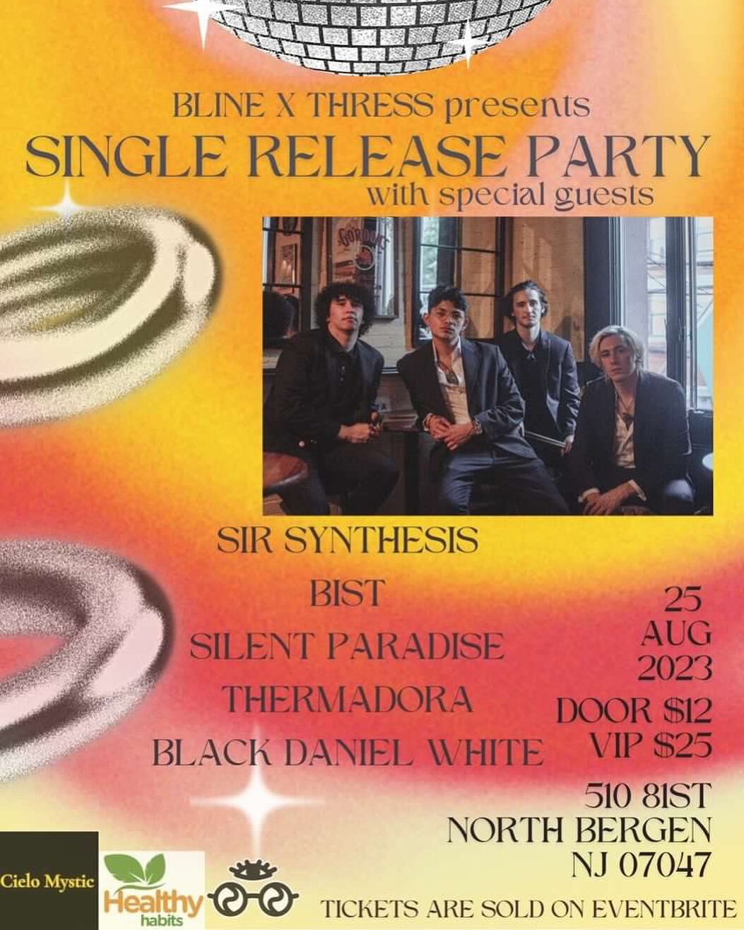 🚨🚨BIG SHOW INCOMING!!!🚨🚨

We&rsquo;ll be playing in North Bergen Friday the 25th to support @sirsynthesis at their single release party!!! 

🎟️Ticket link in bio!!!🎟️

Special thanks to @thirdcandy