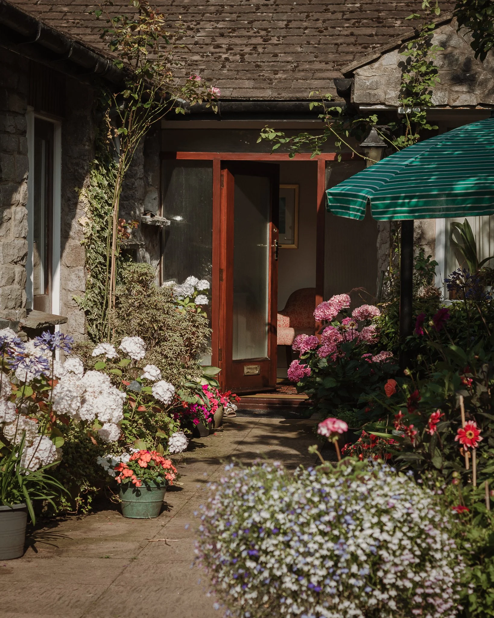 Jhuliana's mum's beautiful home surrounded by flowers