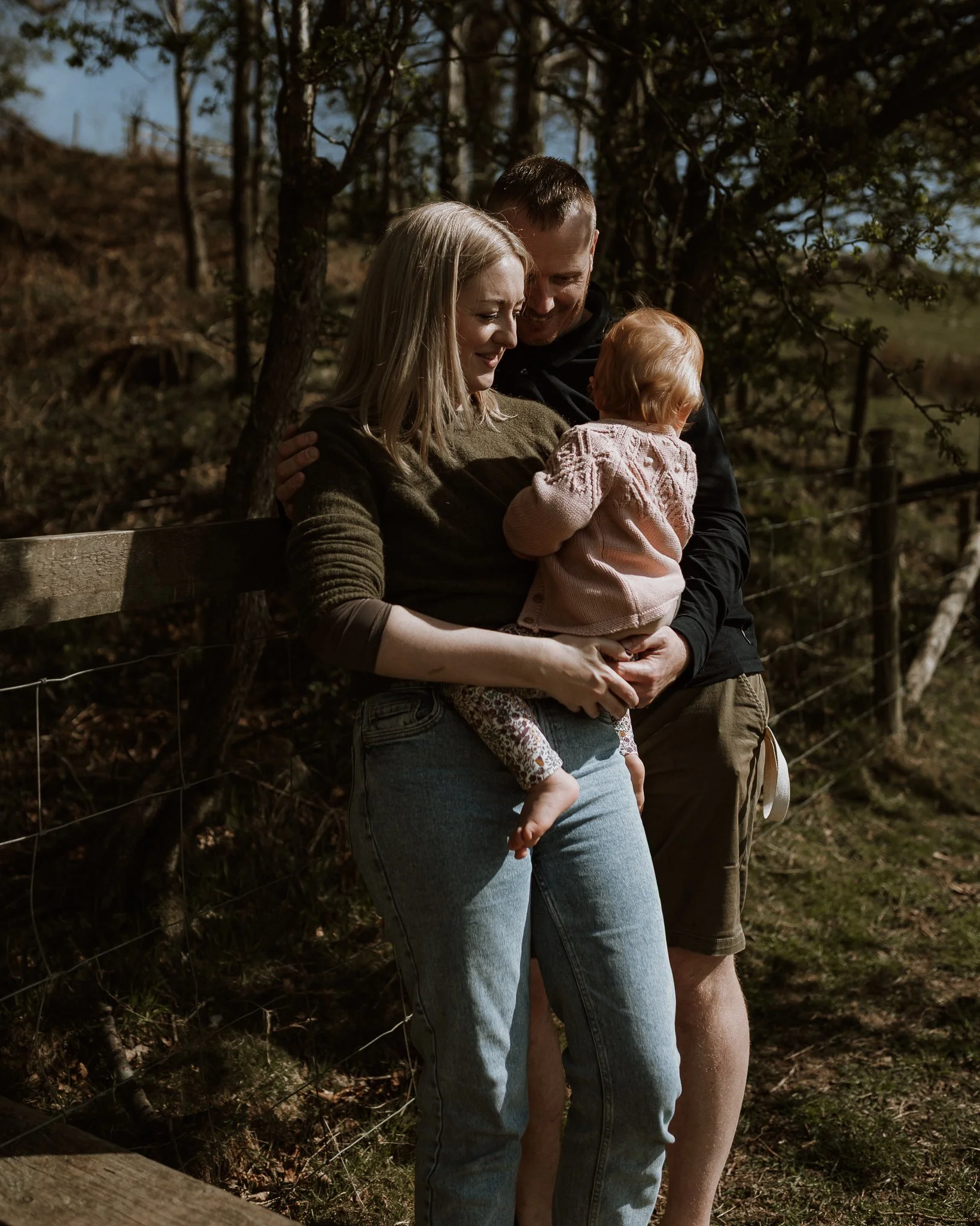 Golden light at the spring family photo session with the Durdy family
