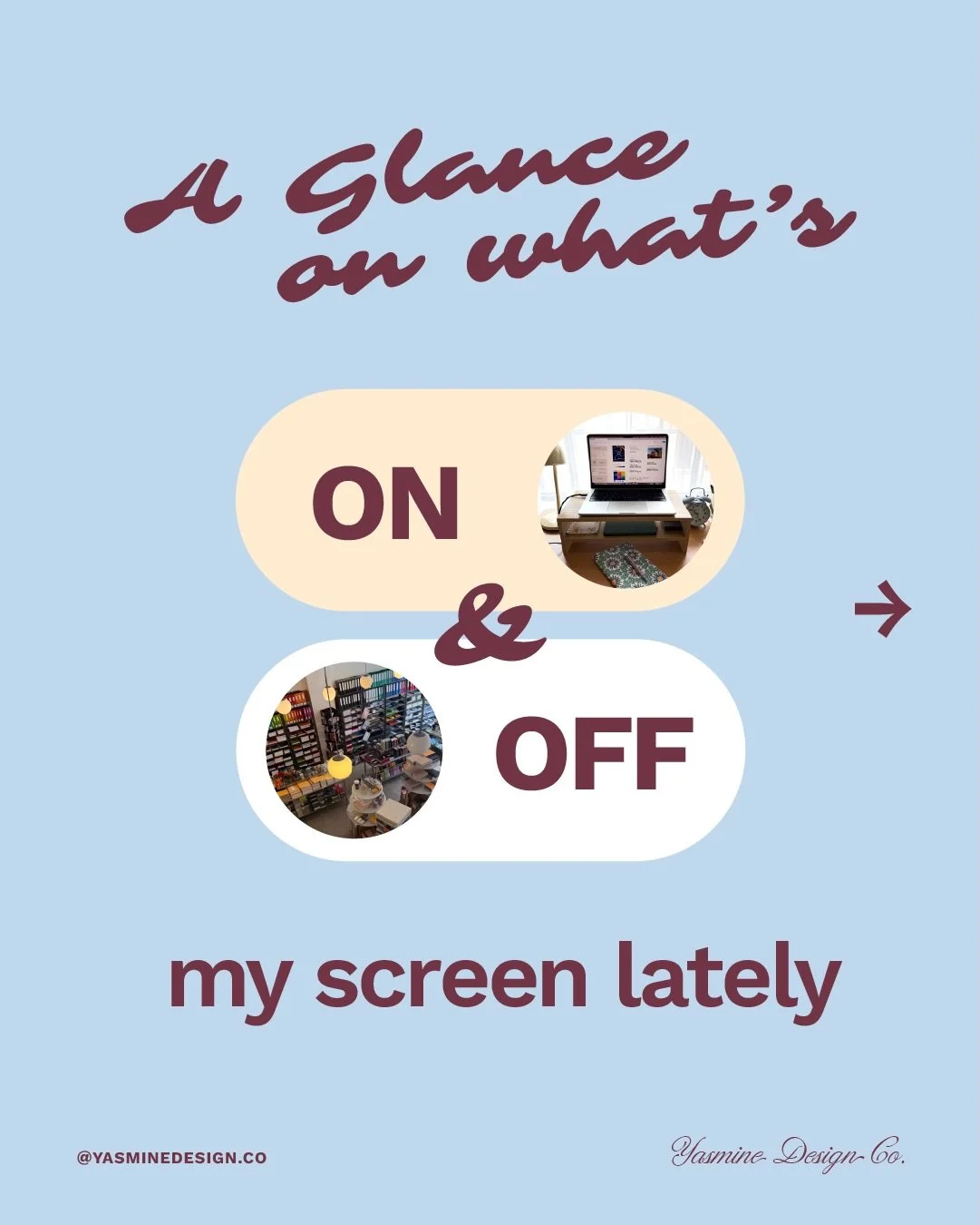 What&rsquo;s ON &amp; OFF my screen lately 👀

A little split of what a balanced week looks like on a good one 💻🌿