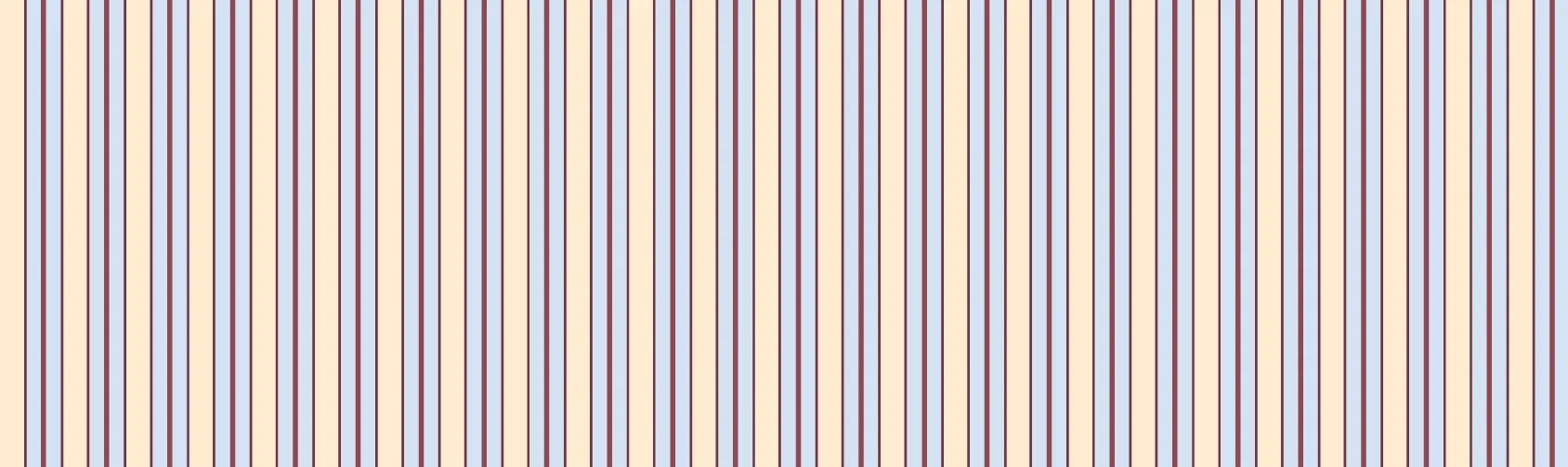 Yasmine Design Co. – Elegant and vintage brand pattern design with burgundy, light blue and cream including vertical lines and creating textures.