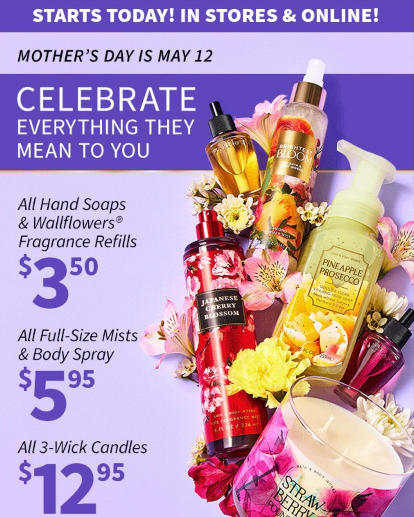 The Mother&rsquo;s Day sales have begun at La Palmera! Let that special mother-figure bathe in the amazing scents this season at @bathandbodyworks at La Palmera with huge savings. 💐
