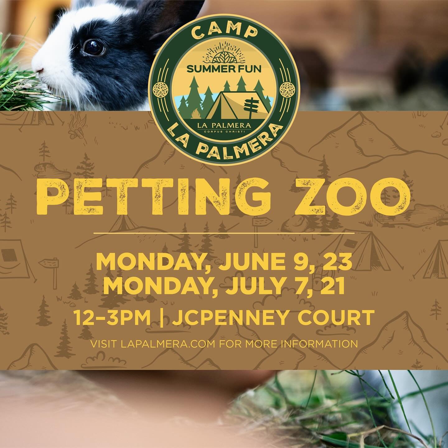 🌲Welcome to Week 4 of Camp La Palmera! ⛺️
Get ready for another week of fun, flair, and fresh A/C &mdash; all indoors and totally FREE! Whether you&rsquo;re a Bingo boss, a pet rock Picasso, or just here for the 90s movie nostalgia, we&rsquo;ve got 