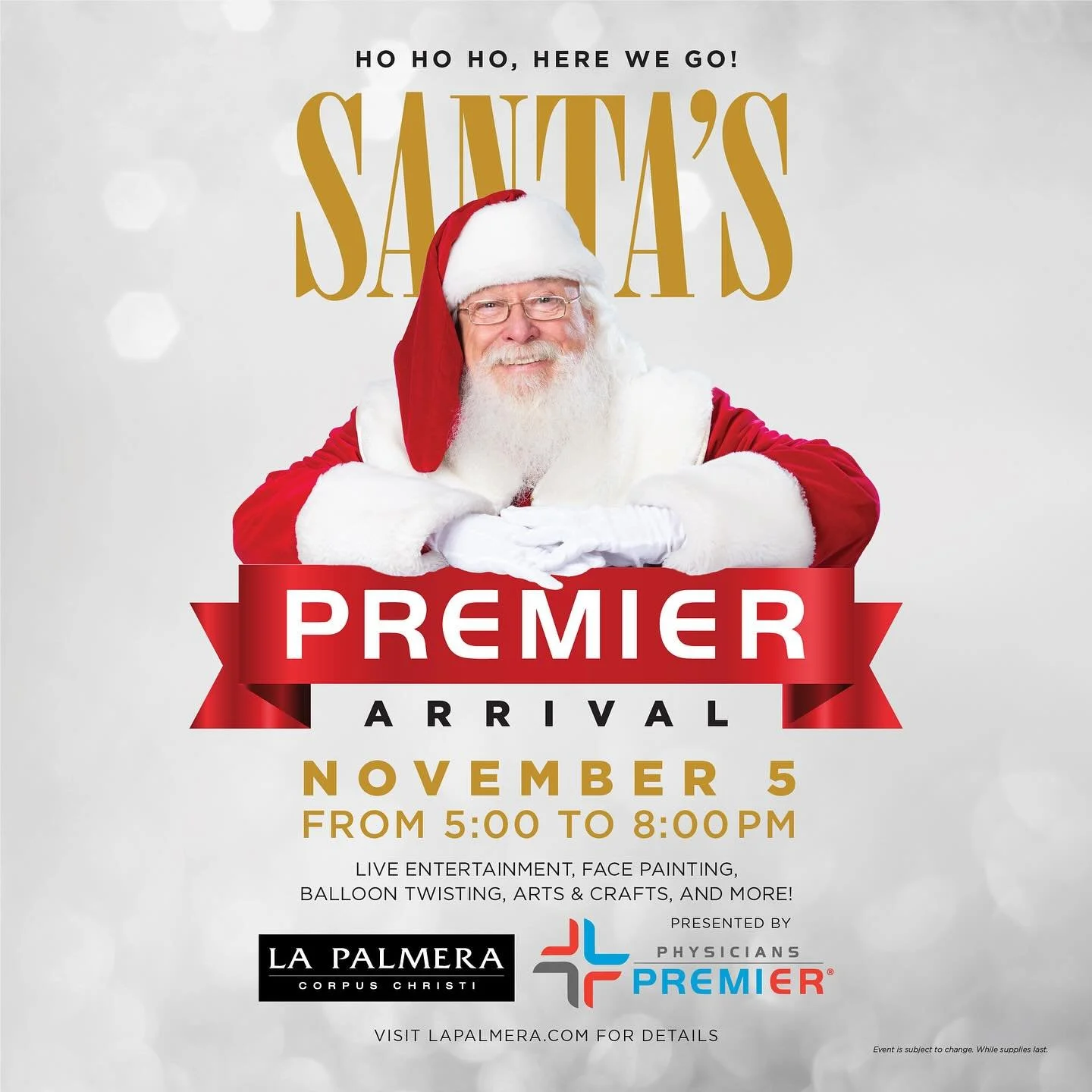 La Palmera will officially kick off the holiday shopping season with the arrival of Santa on Wednesday, Nov. 5, from 5–8 p.m. Santa’s Arrival, presented by Physicians Premier ER, is a free event complete with live music and entertainment,