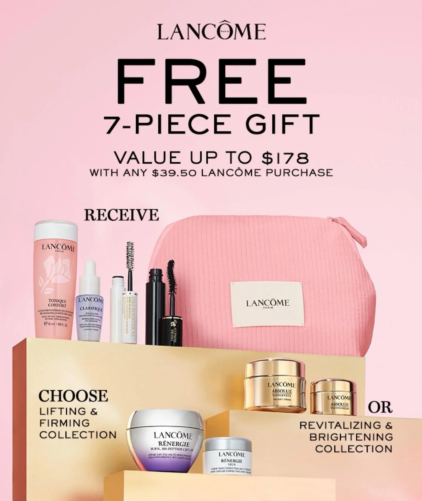 Mother&rsquo;s Day is in one month! Take advantage of the #lancome 7-piece gift with purchase at @dillardslapalmera now! 💝