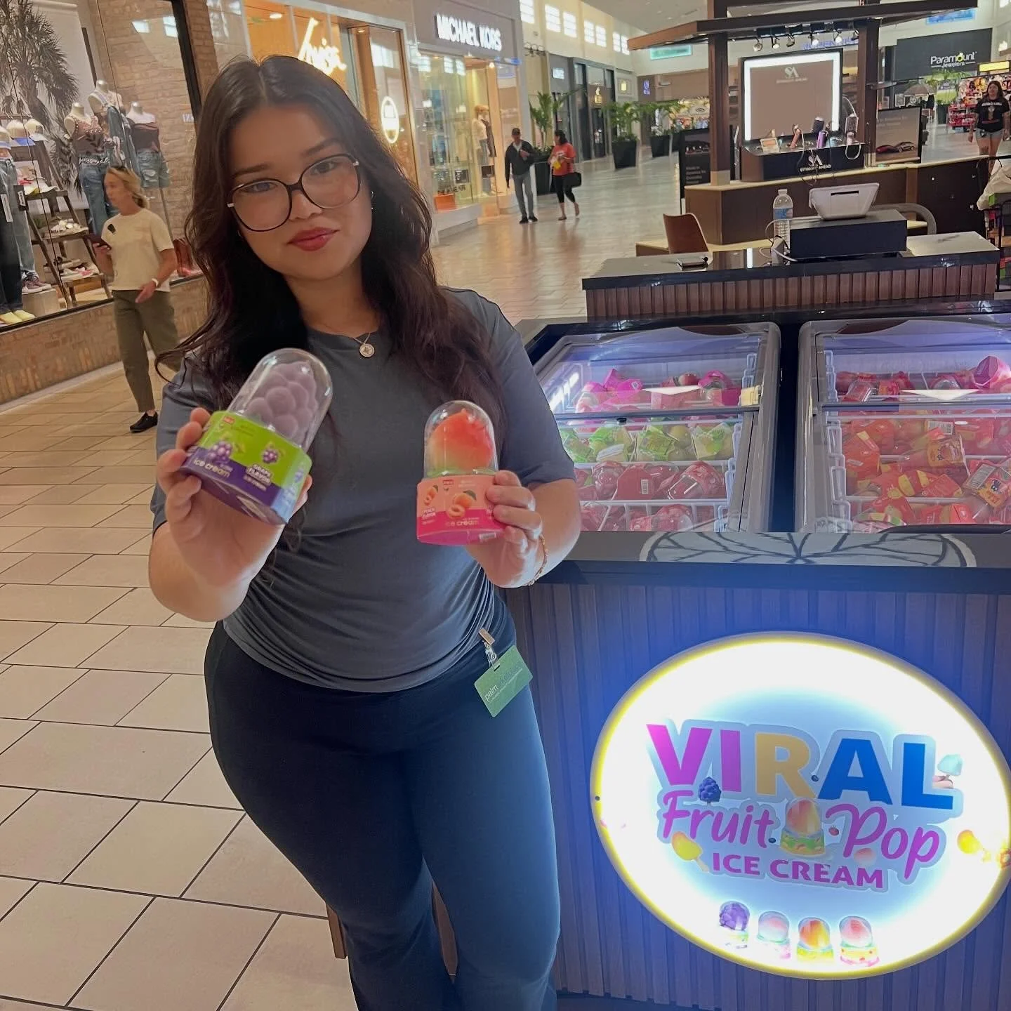 Look what&rsquo;s now at La Palmera! 👀🍨🍇🍑🍓 The new viral fruit pop ice cream has landed in Corpus Christi. Visit Genesis at @fruitpopicecream to try it!