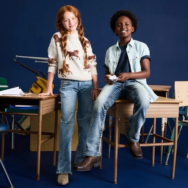 School-Ready Denim Is Here! Buckle&rsquo;s got your Monday-to-Friday style covered with a fun new collection of back-to-school jeans for boys and girls.