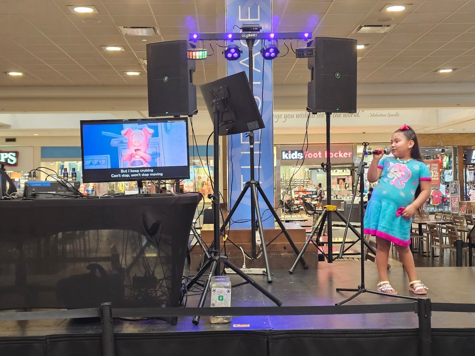 Today is your last chance to bring your star power to the stage! 💫🎤 Join us for FREE karaoke today from 6pm-8pm in the Food Court for a final performance of September. All ages welcome. Get there early to reserve your spot on the mic.