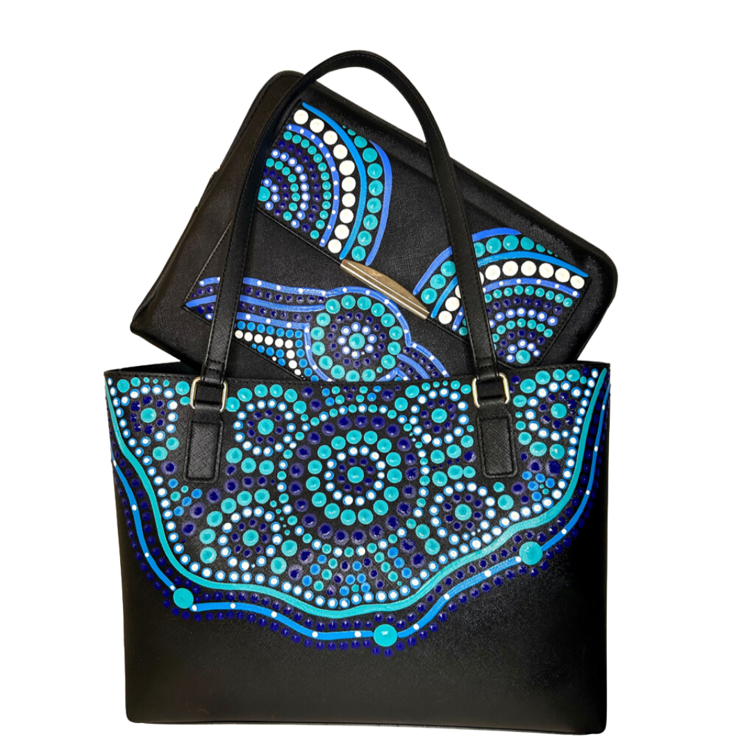 Tote Bag & Laptop Case- Ocean Blues