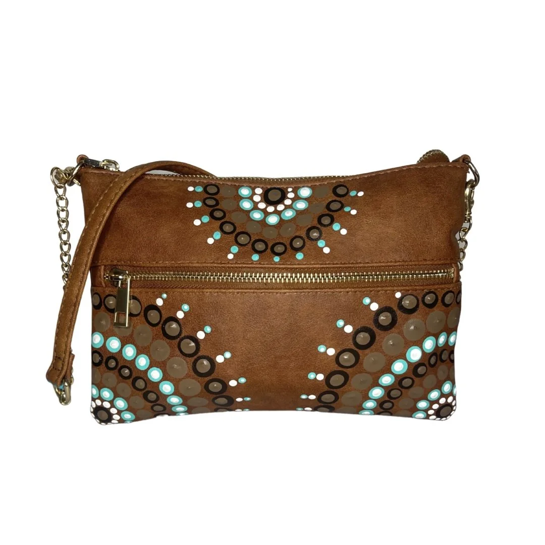 Chain Bag- Brown/Mint