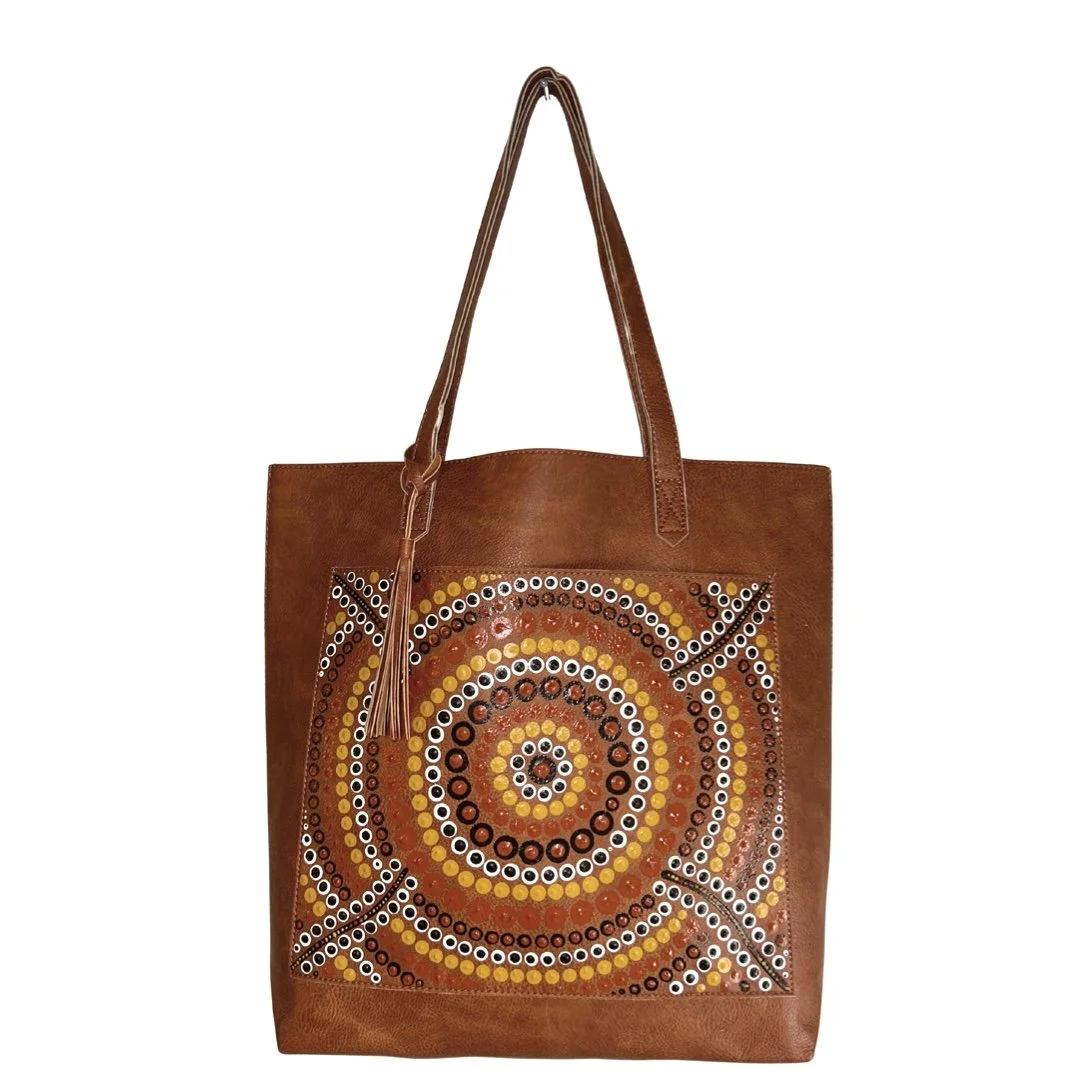 Large Pocket Tote Bag w Tassel