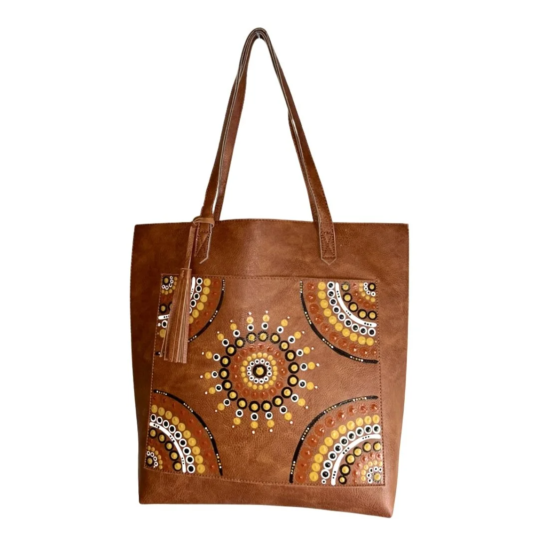 Large Pocket Tote Bag w Tassel 2.0