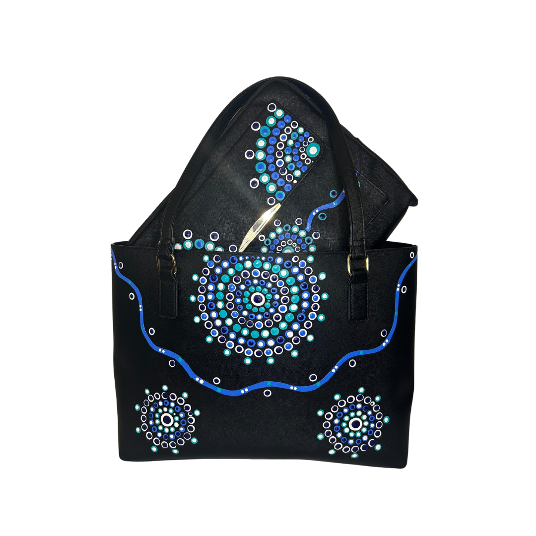 Tote Bag & Laptop Case- Ocean Blues 3.0