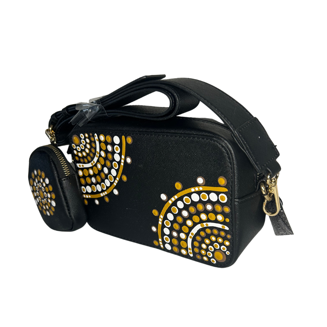 Crossbody Bag- Brown/White