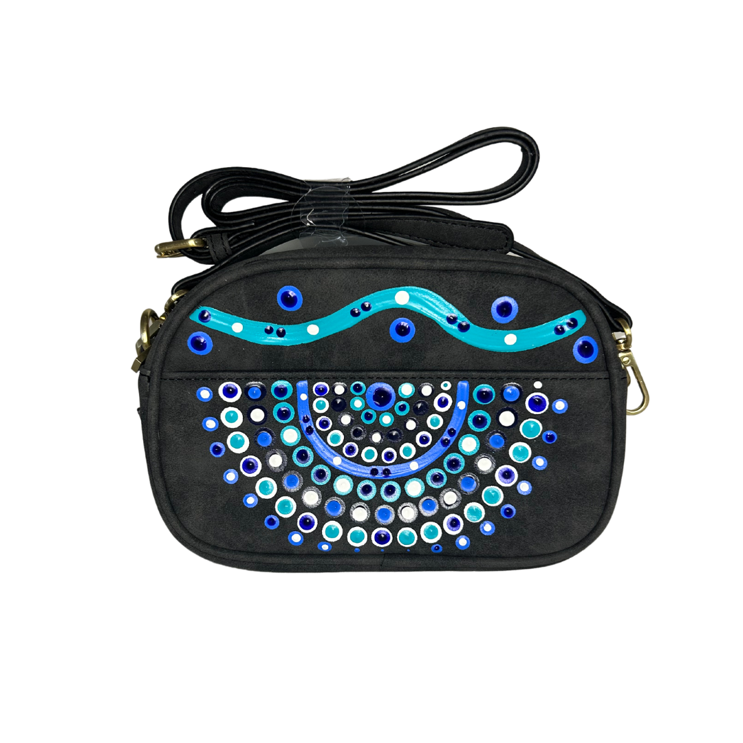 Front Pocket Crossbody- Blue/Green