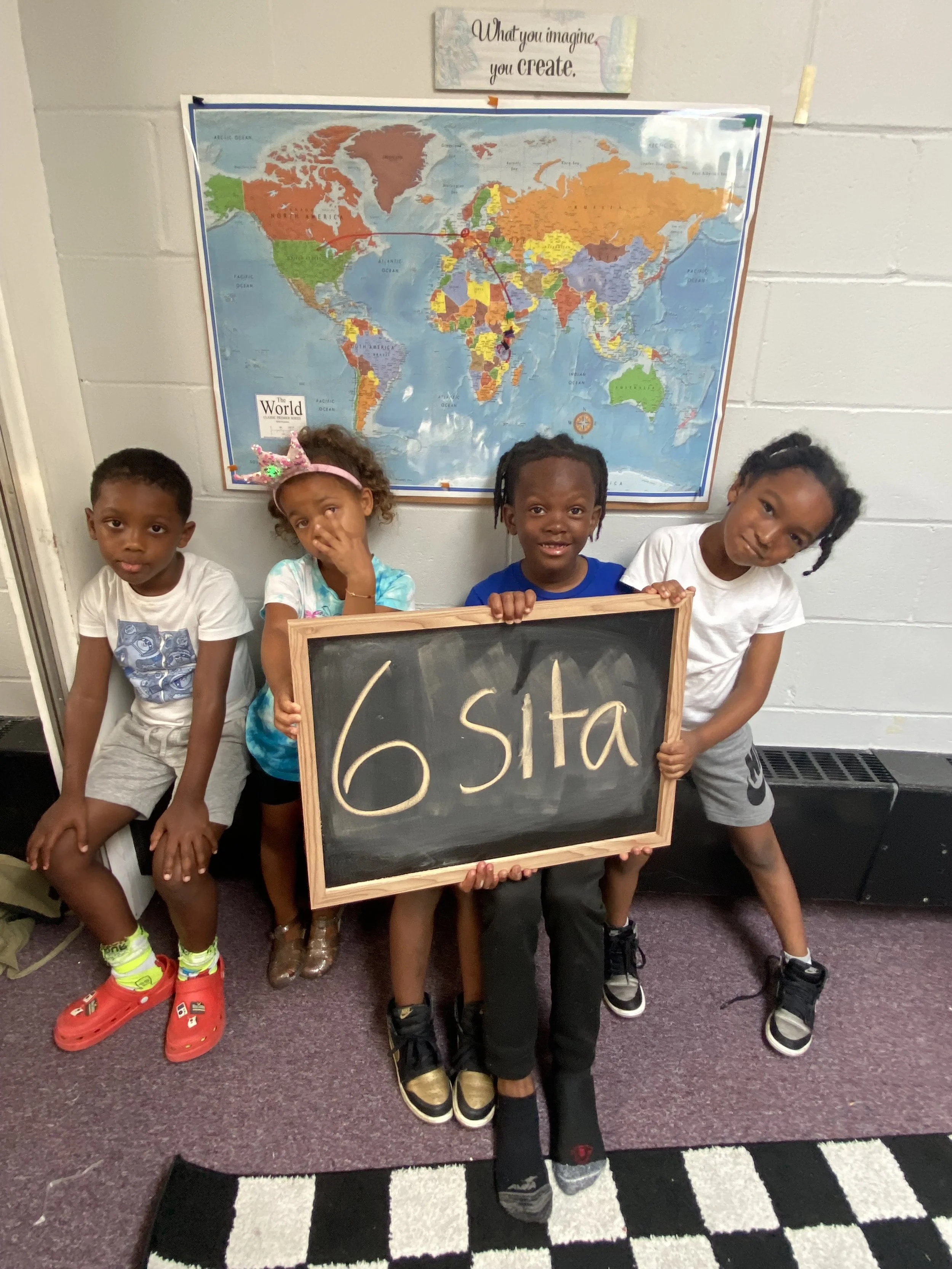 Youth learned the Swahili words for numbers