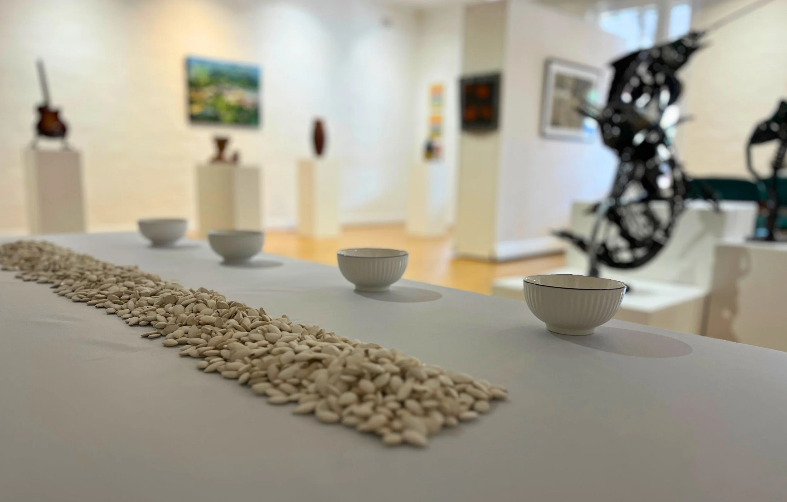 Pumpkin is present seed counting station