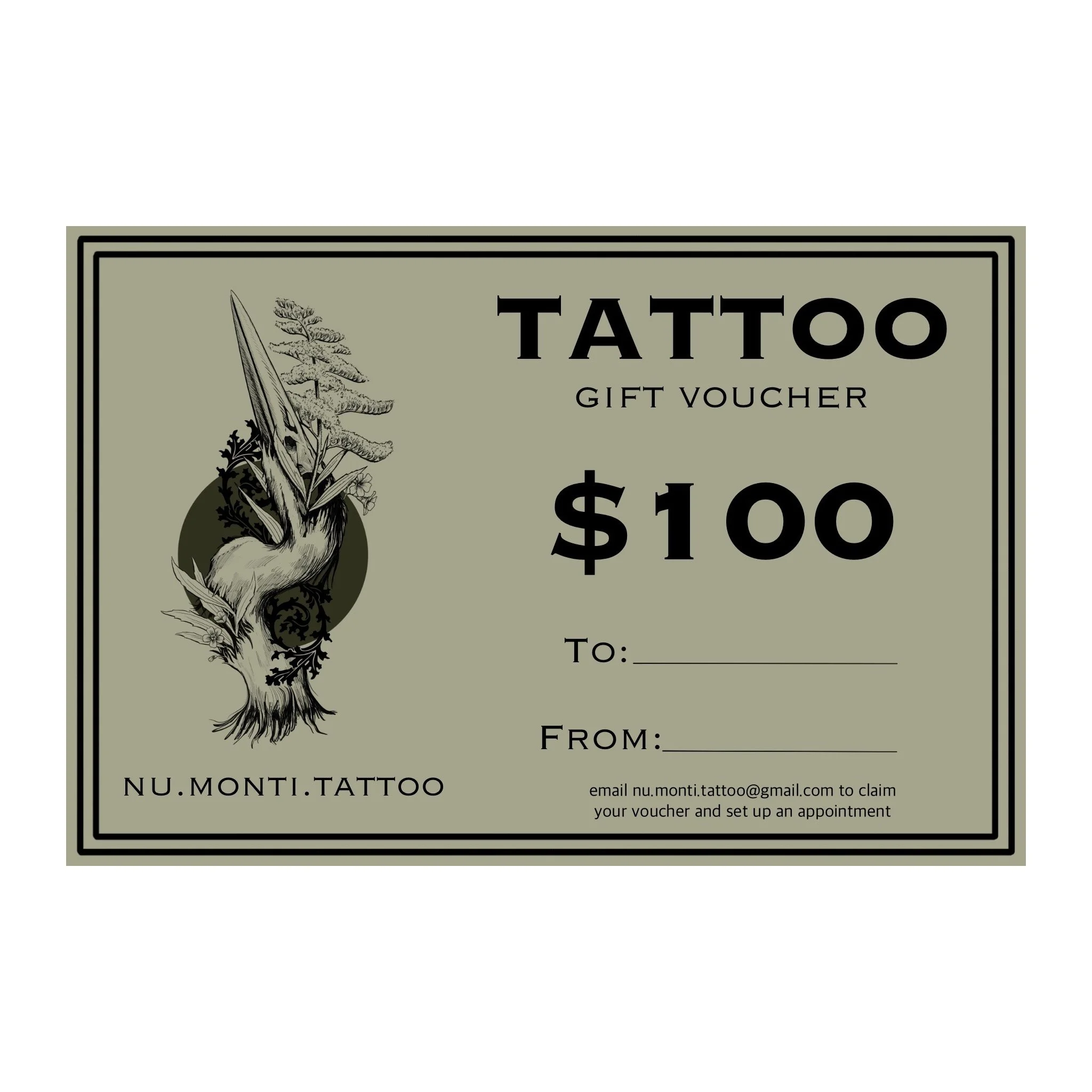 Tattoo Gift Voucher