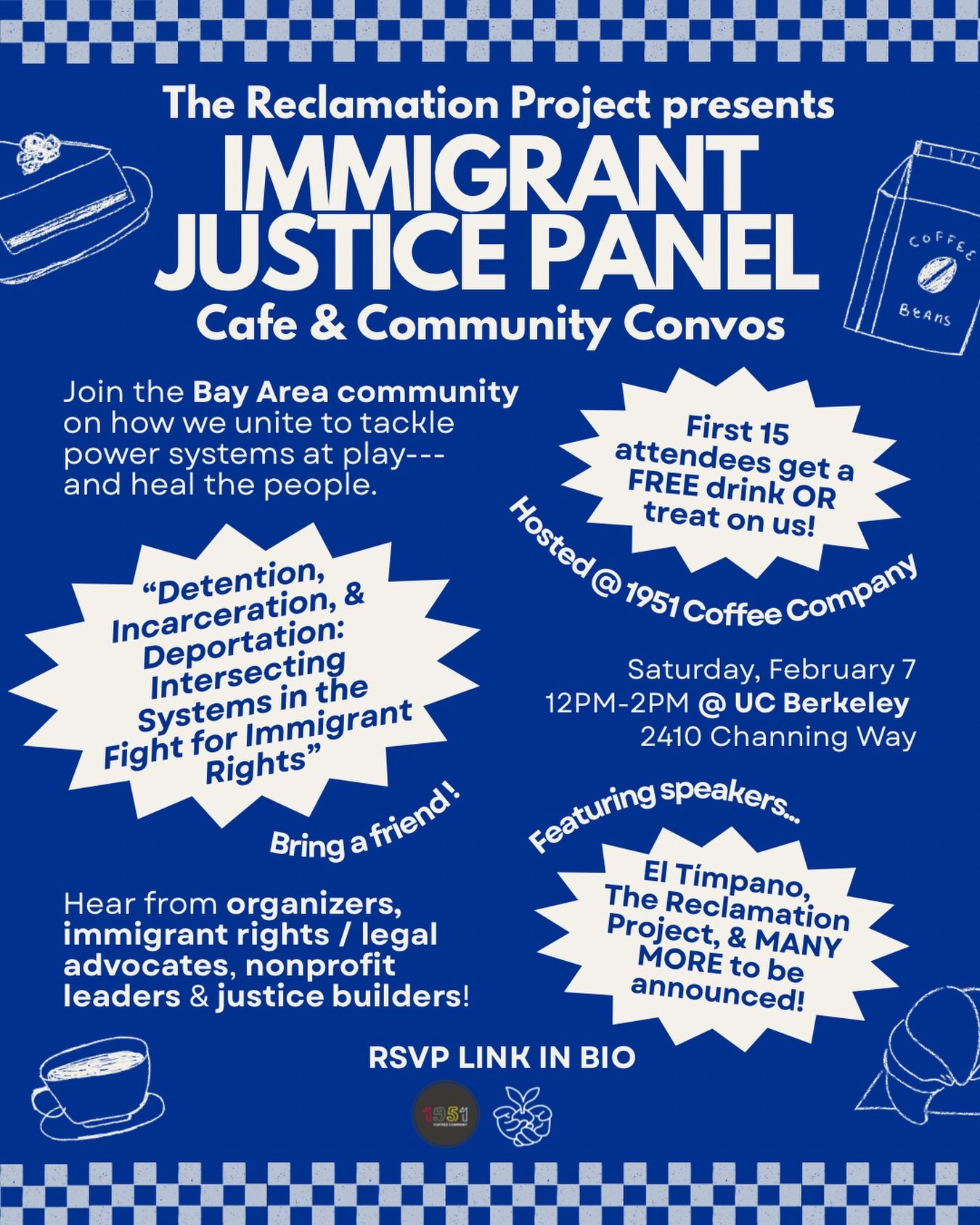 BAY AREA UNITED FOR IMMIGRANT RIGHTS! 🌁🌉🌼🦋❤️&zwj;🔥 HEAR FROM organizers, immigrant rights / legal advocates, nonprofit leaders &amp; justice builders! ☕✊

BROUGHT TO YOU BY @trp_bayarea x @1951coffee 🦋❤️&zwj;🔥 PLEASE RSVP link in bio!!!

​Firs