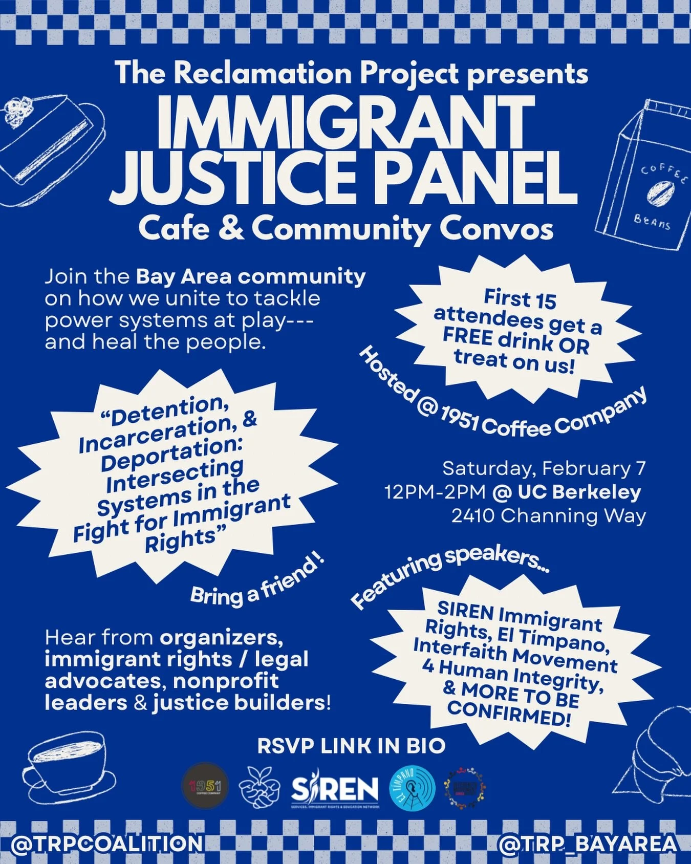 NEXT SATURDAY&hellip;.BAY AREA UNITED FOR IMMIGRANT RIGHTS! 🌁🌉🌼🦋❤️&zwj;🔥 HEAR FROM organizers, immigrant rights / legal advocates, nonprofit leaders &amp; justice builders! ☕✊ We&rsquo;re excited to welcome you to attend&hellip;

BROUGHT TO YOU 