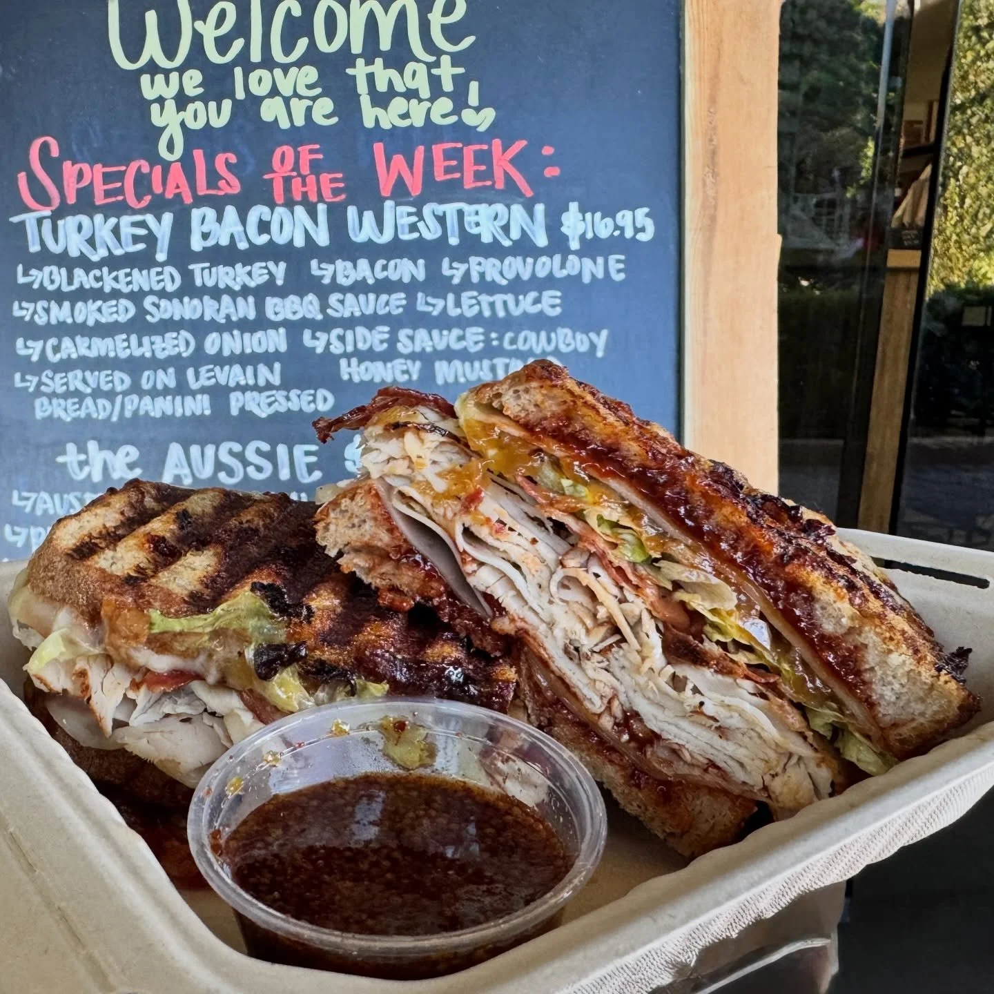 This week&rsquo;s special 12/15 - 12/19

Turkey Bacon Western 🤠🥪

Blackened turkey layered with bacon, melted provolone cheese, caramelized onions, and dressed iceberg lettuce, all finished with our house smoked Sonoran BBQ sauce.
Served with side 