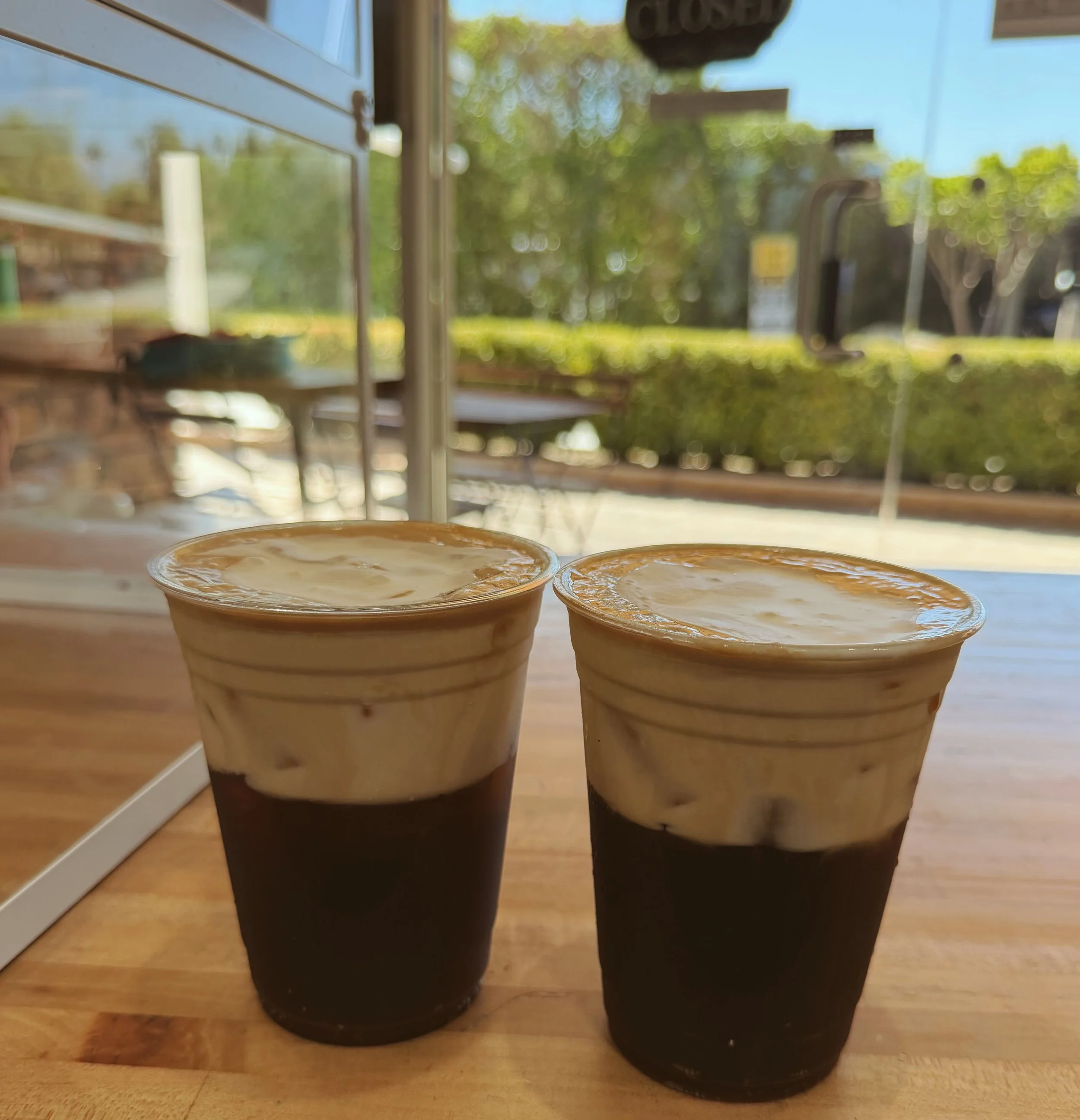 somewhere between a childhood coke
and an afternoon espresso

&ldquo;Coke Espresso Cloud&rdquo; 
Double espresso 
Mexican coke
Mexican vanilla cream cloud