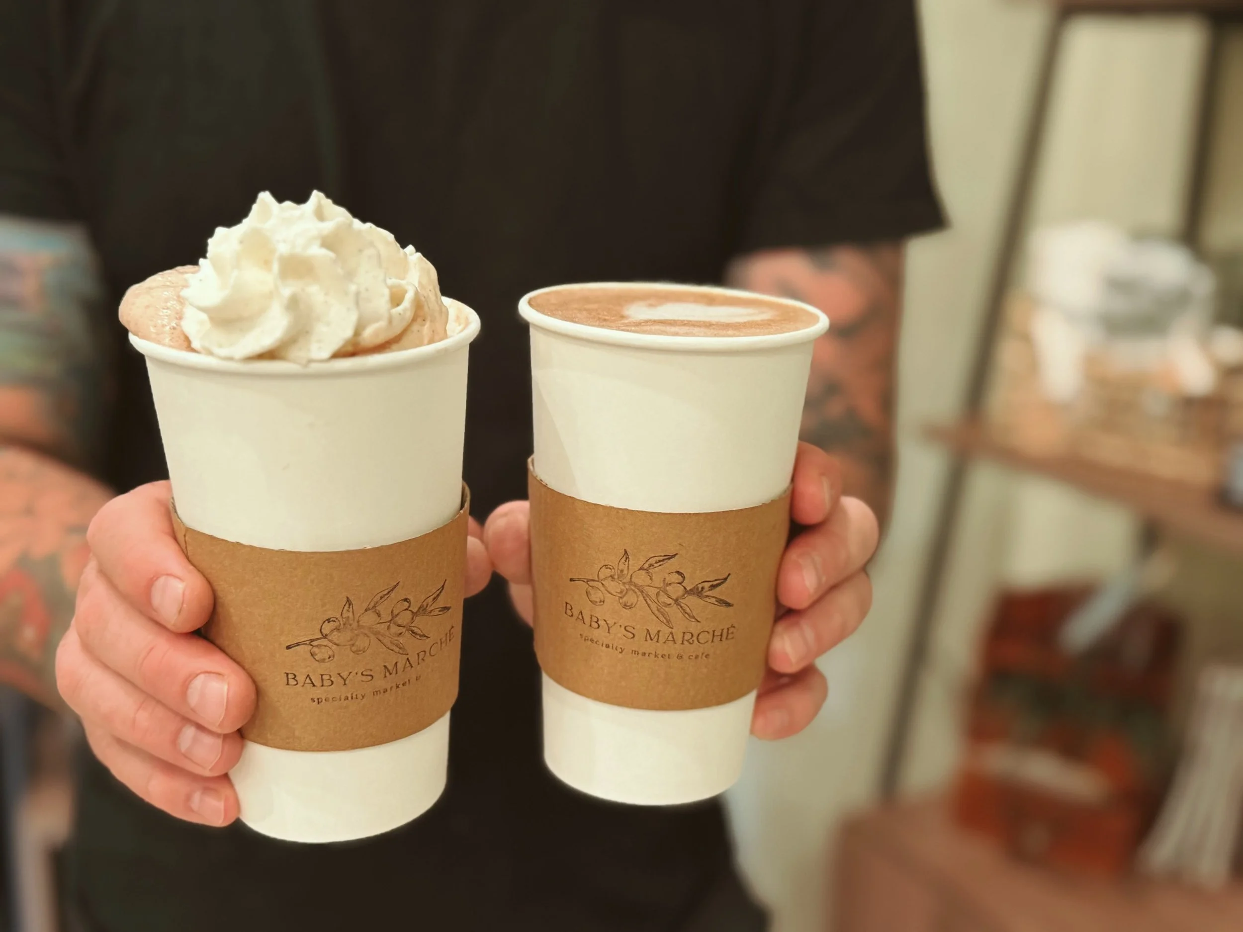 the hot chocolate decision of the season🤎

Classic: Dominican dark chocolate and Peruvian cacao from unroasted cacao beans, organic, dairy-free. 
Topped with our housemade whipped cream.

Bone Broth hot chocolate: grass-fed beef bone broth, grass-fe