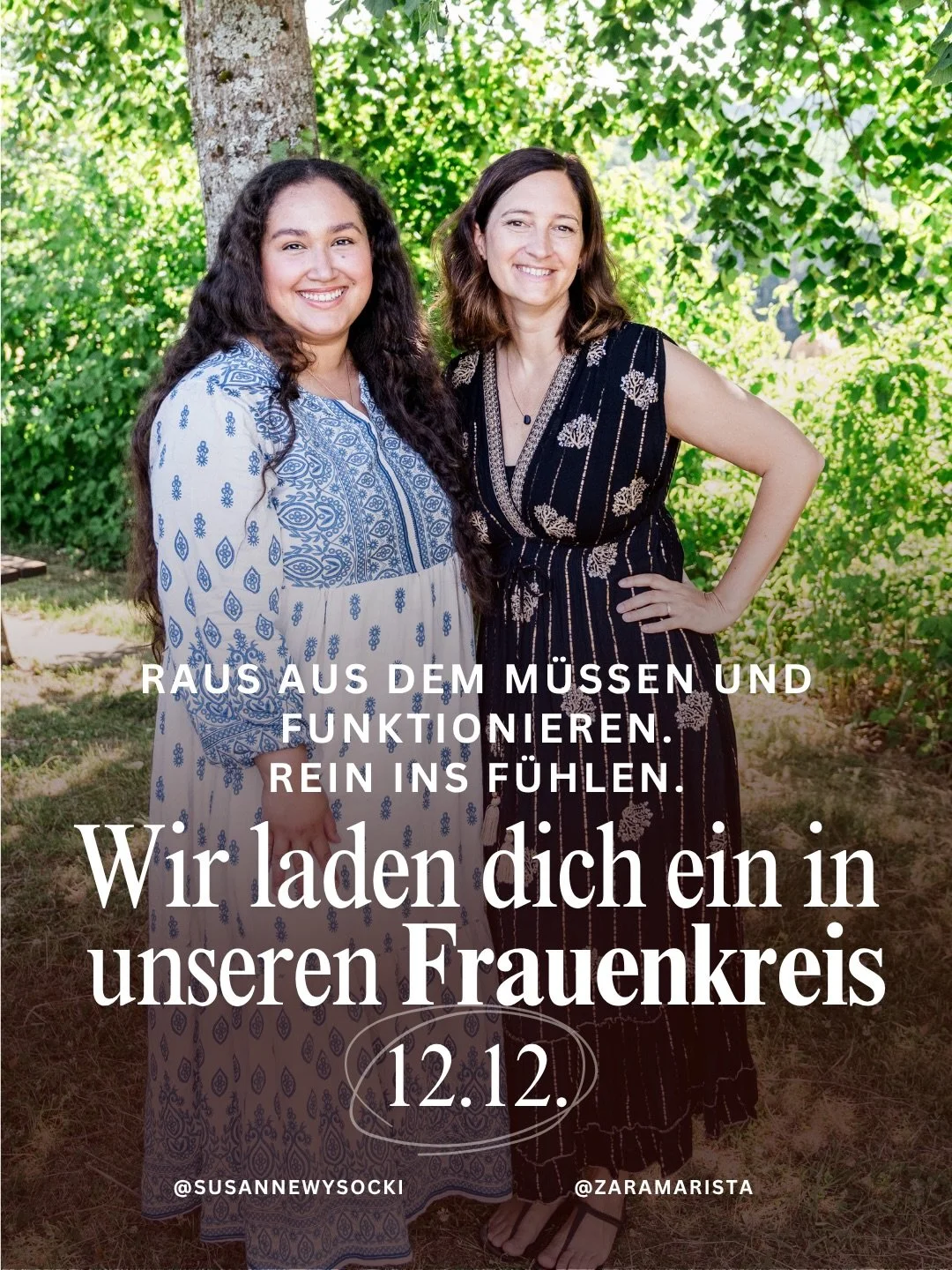 Raus aus dem M&uuml;ssen und Funktionieren. Rein ins F&uuml;hlen. ✨

Ein Nachmittag nur f&uuml;r dich: zum Innehalten, Loslassen und Einstimmen auf die magische Zeit der Rauhn&auml;chte. Mit weiblicher Verbundenheit, Kartenlegen und Human Design Impu