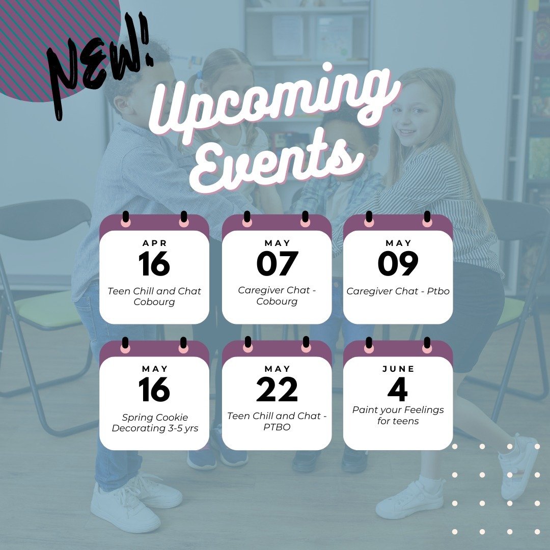 Autism Services has added new events for Spring!  There are lots of events and activities to attend!  Head to https://www.canopysupport.ca/calendar-of-events to register for these FREE events!