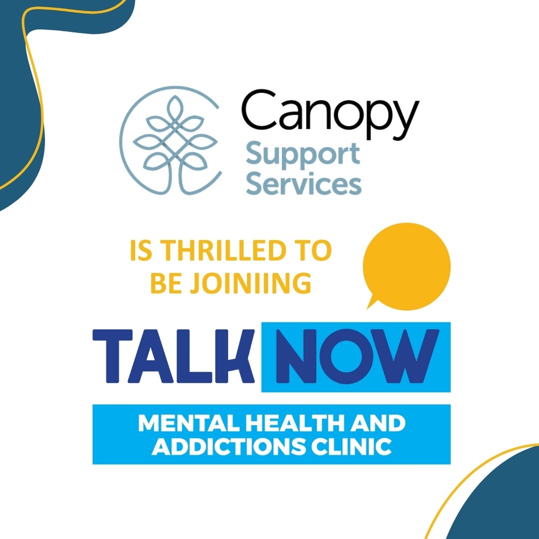 We are pleased to announce that Canopy is a new partner in the TALK NOW Mental Health and Addictions Clinic. This collaborative community resource provides an invaluable service to our community and we are grateful to be able to contribute.

Learn mo
