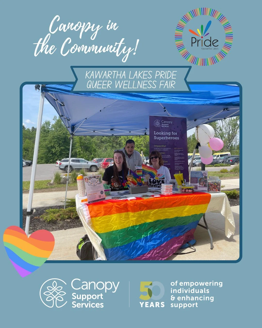 Our IDEA Committee had a blast today at the Kawartha Lakes Pride Queer Wellness Fair! 🌈

We love getting out in the community to share valuable resources, connect with others, and celebrate inclusivity together. 💬✨

About our IDEA Committee:
Canopy