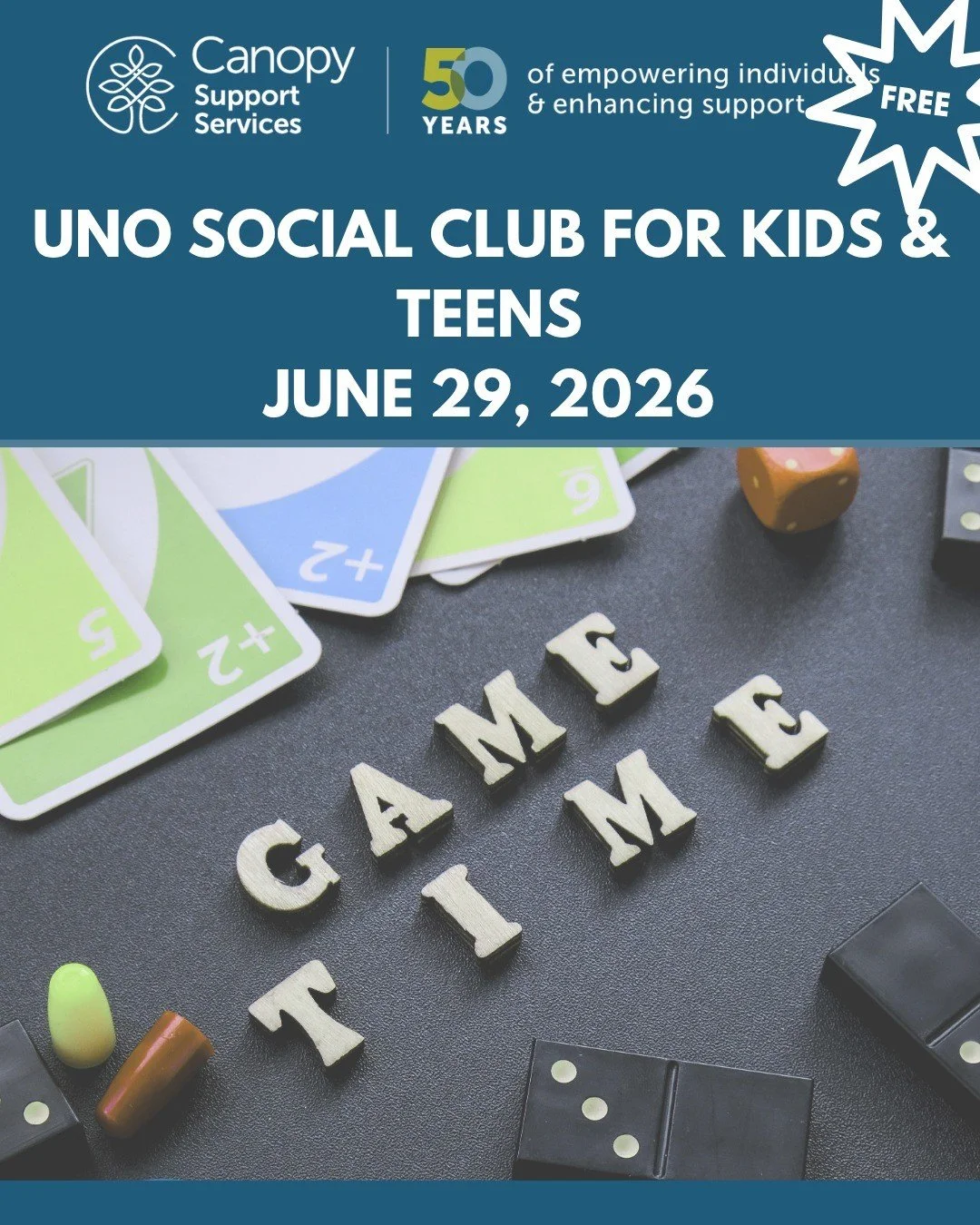 🎉🃏 UNO Events for Kids &amp; Teens &ndash; Join the Fun! 🃏🎉

Canopy Support Services is excited to host two fun and engaging UNO events for children and teens with Autism Spectrum Disorder (ASD)! Come play, connect, and build social skills in a s