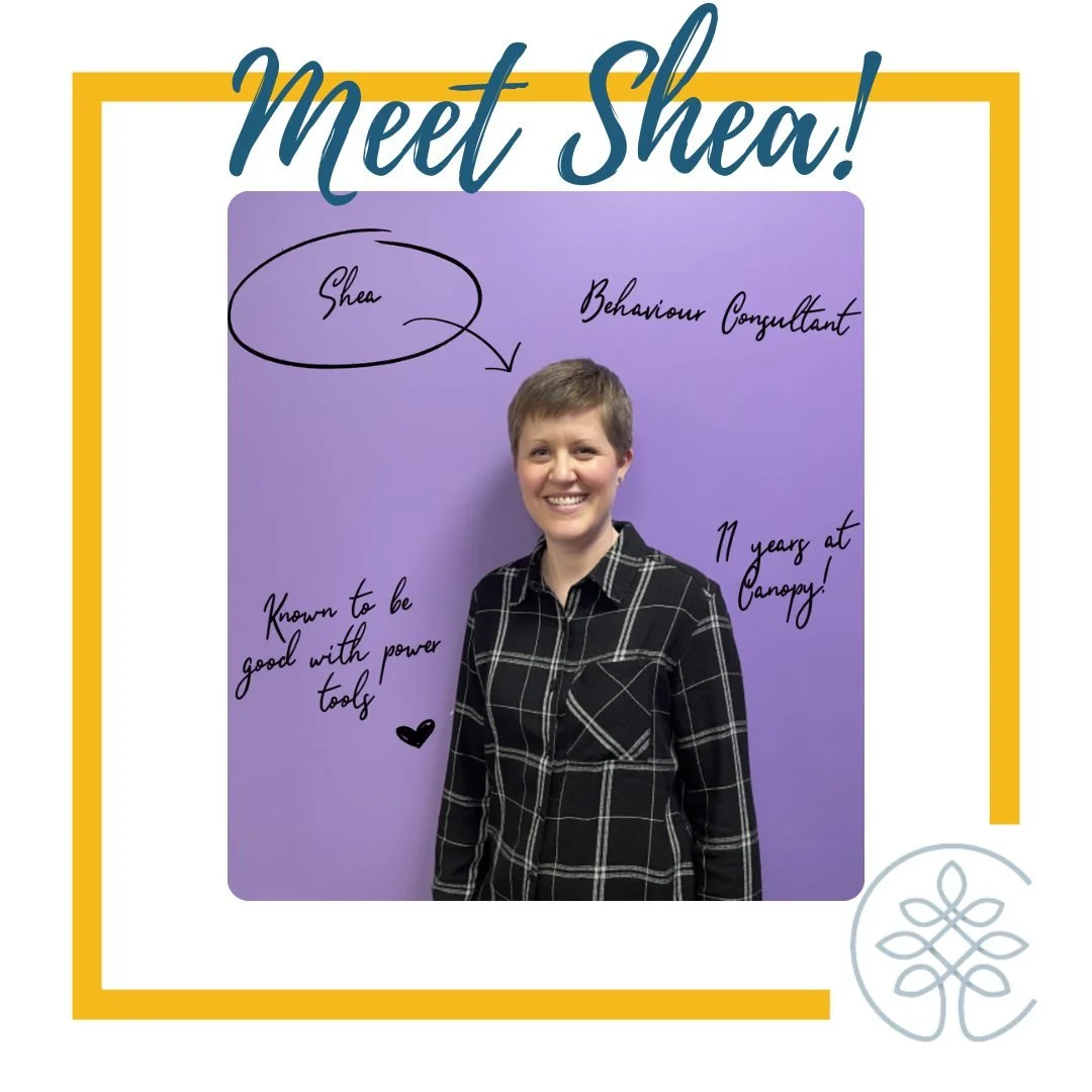 Meet Shea! 💙 Shea is a dedicated Behaviour Consultant with Autism Services who has been a valued part of the Canopy team for an incredible 11 years. Throughout her time with Canopy, she has consistently brought compassion, expertise, and a strong co