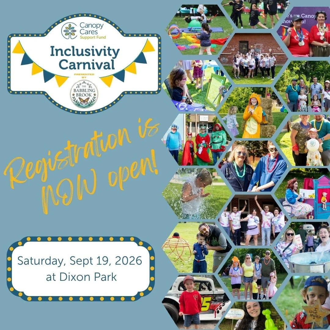 REGISTER NOW! CARNIVAL IS BACK! 🎪🍿🎶

We are thrilled to invite you to our 4th Annual Canopy Cares Inclusivity Carnival - a joyful celebration of community, connection, and inclusion!

Mark your calendars for Saturday, September 19th from 11 AM to 