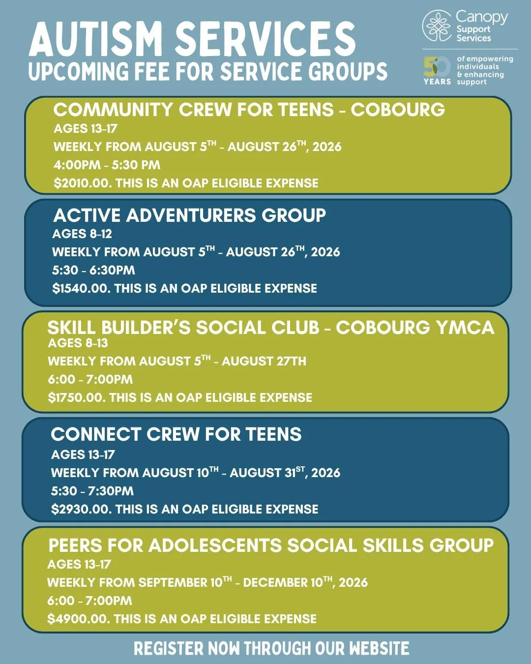 🌟 Upcoming Fee-for-Service Groups &ndash; Now Registering! 🌟 Looking for fun, supportive, and skill-building opportunities for your child or teen? Our upcoming ABA-based Fee-for-Service Groups are designed to help children and teens with Autism Spe