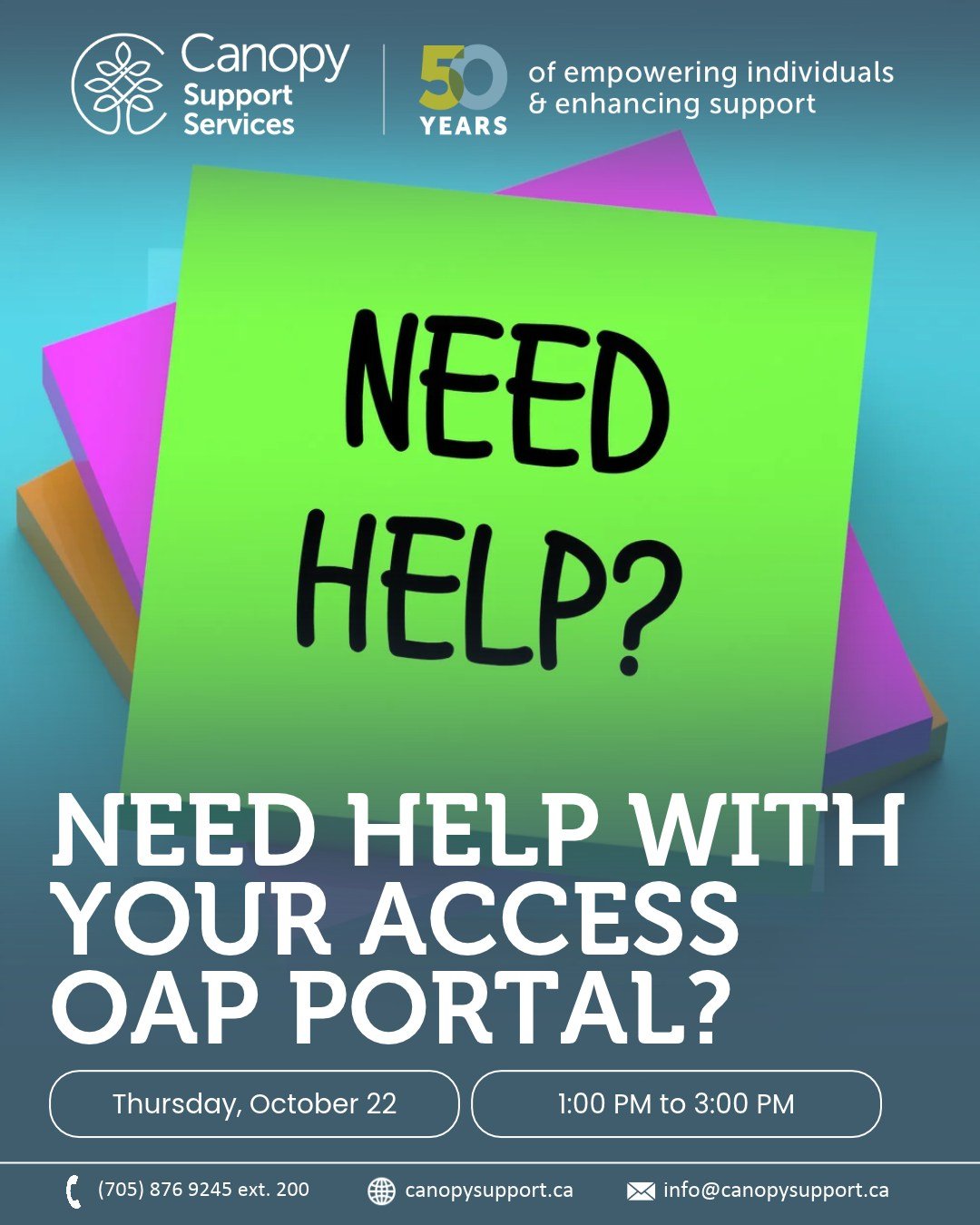 📋💙 AccessOAP Support Drop-In Clinic 💙📋

Need help navigating your AccessOAP funding? We're here to help!

Managing funding balances, uploading service statements, and understanding the AccessOAP portal can feel overwhelming. Join our AccessOAP Su