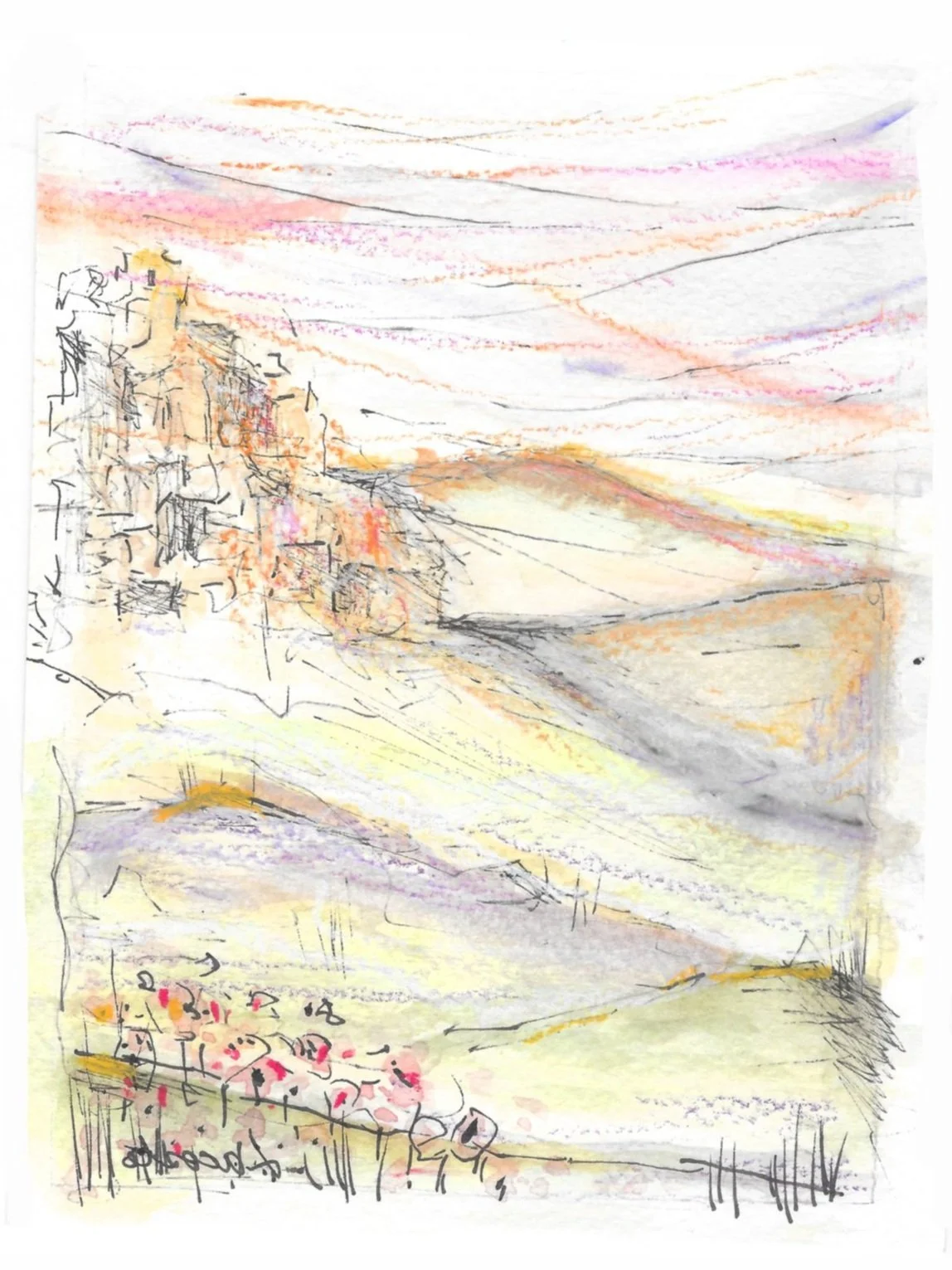 Lacoste landscape illustration