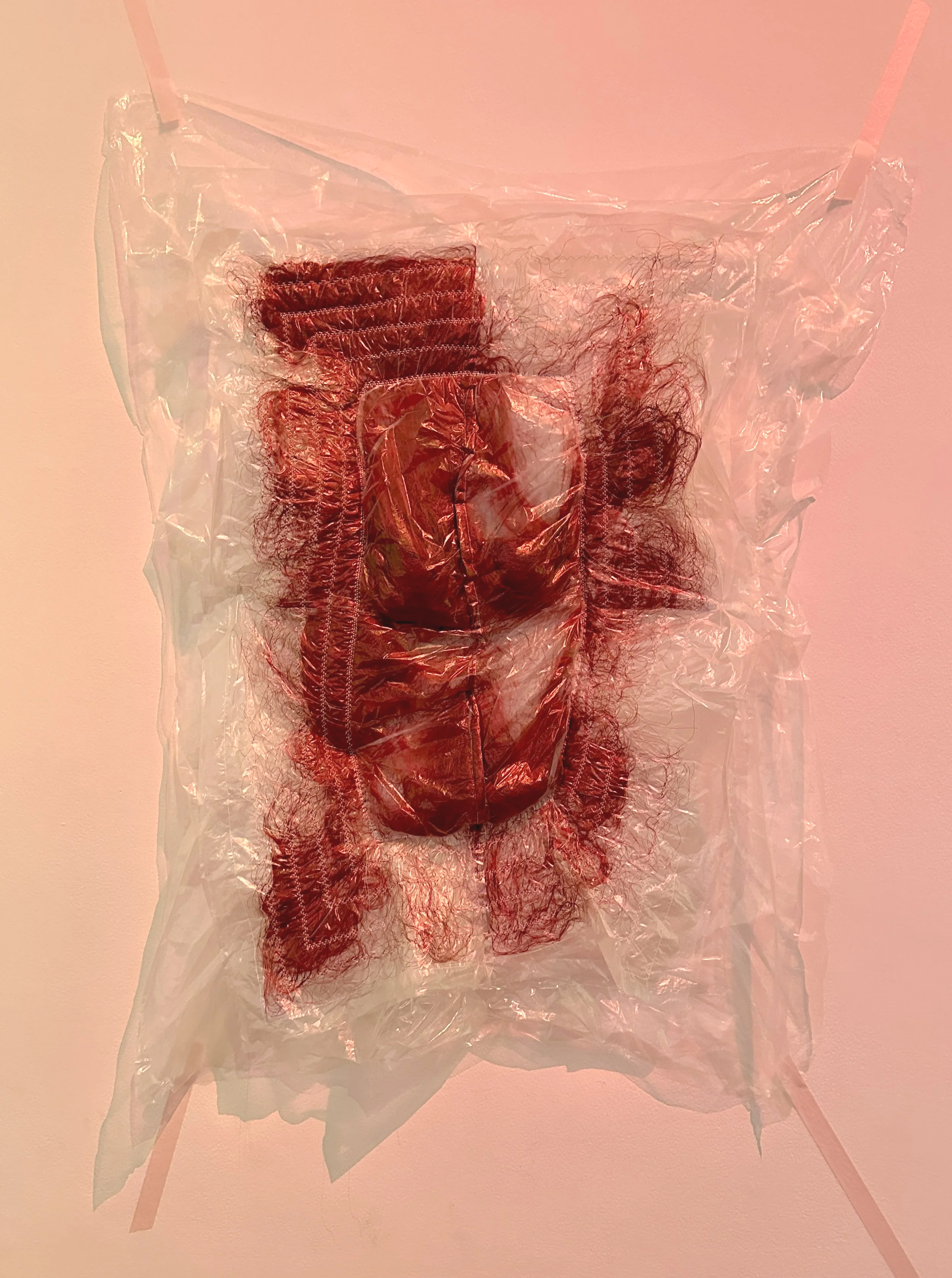 Trigger Matt 2024, Silk Threads sandwiched between Embroidered Plastic 