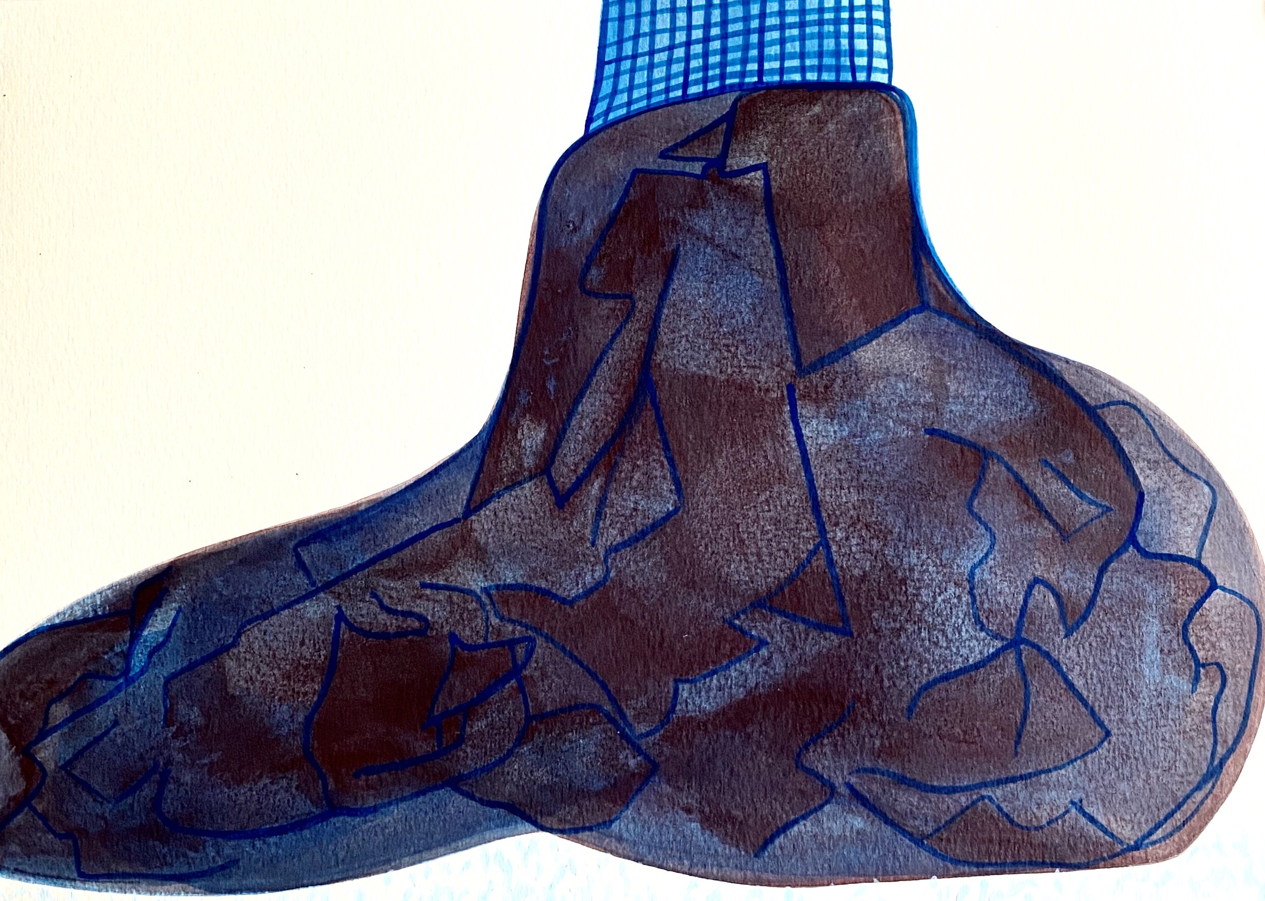 Soft Shoe 2020, 21 x 29.7cm, Vinyl Emulsion on 360gsm Paper