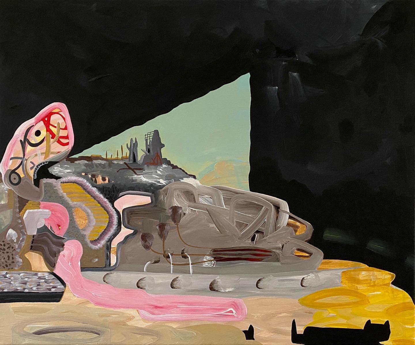 Slot Machine, 2022, 50 x 60cm
Vinyl Emulsion & Acrylic on Linen