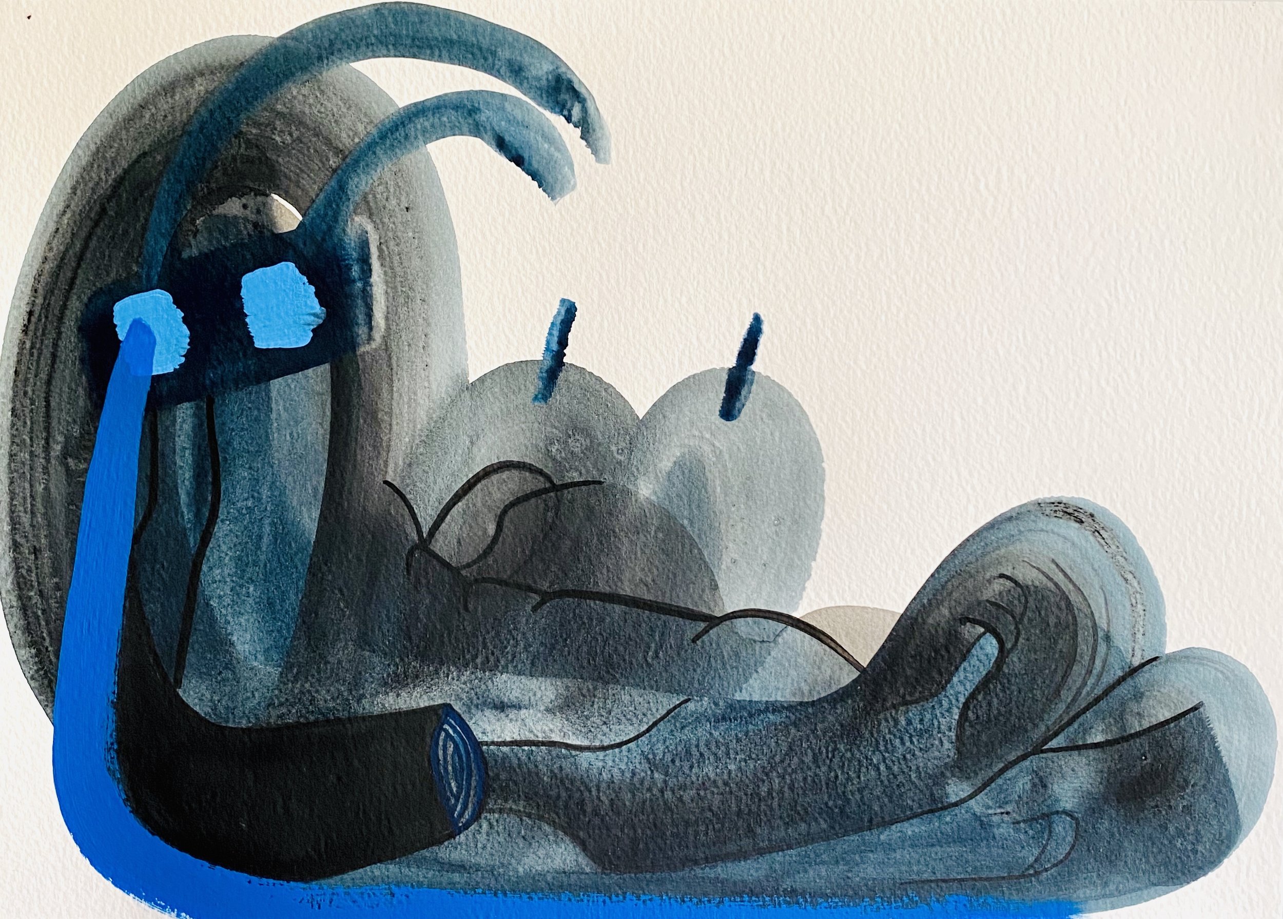 Untitled 2020, 21 x 29.7cm, Vinyl Emulsion on 360gsm Paper