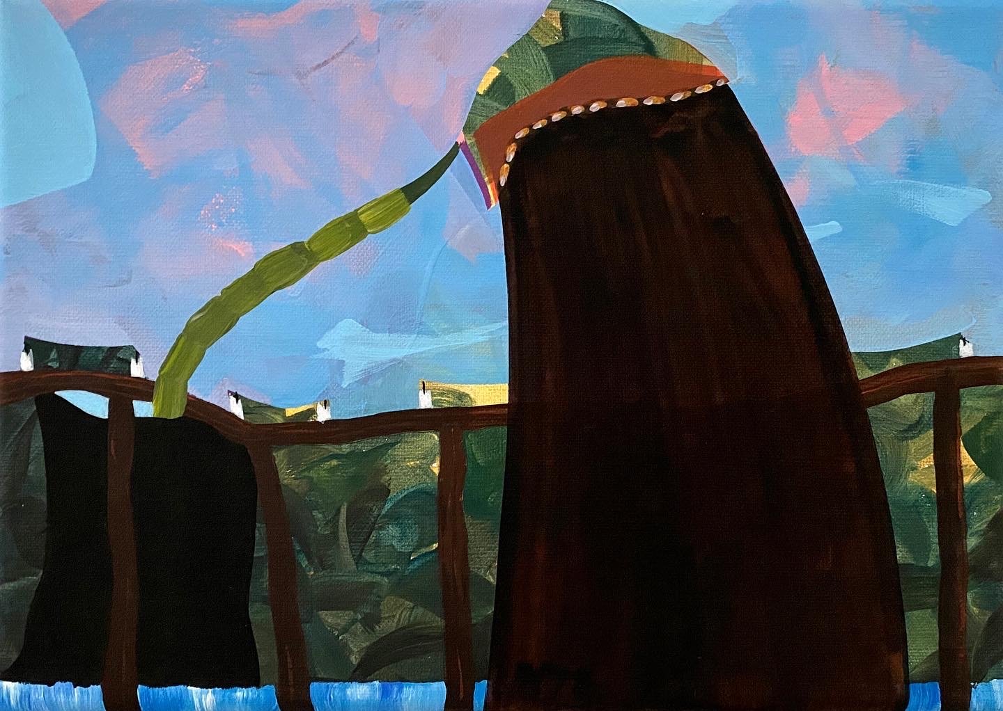 Overrun, 2022, 21 x 30cm
Vinyl Emulsion & Acrylic on Linen