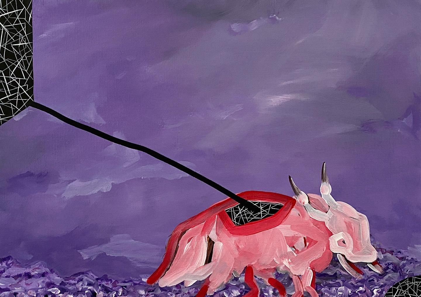 Permanent Spectator 2022, 33 x 46cm
Vinyl Emulsion & Acrylic on Linen