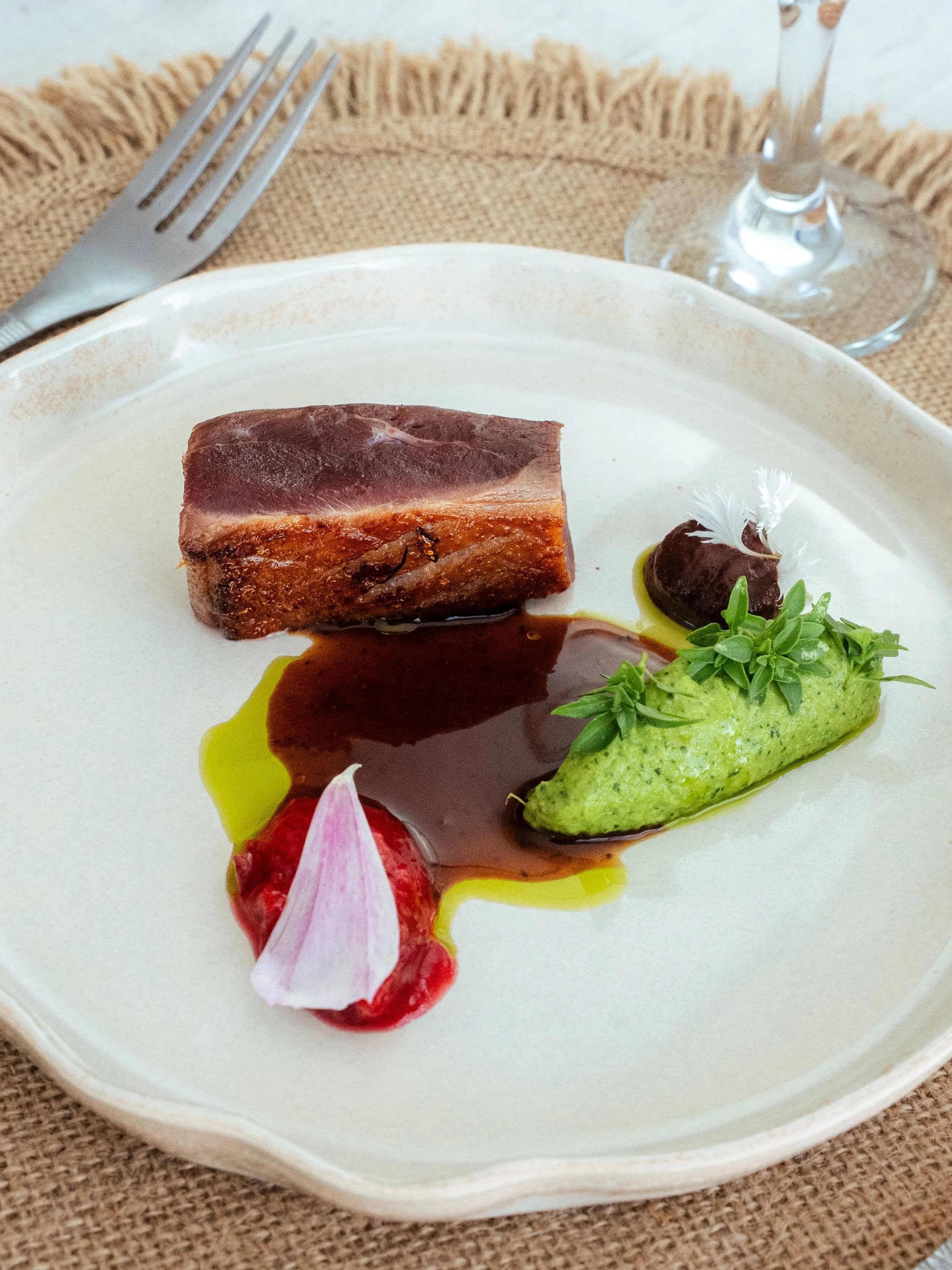 Magret de canard façon gravelax par chef privé Landes – cuisine gastronomique sud-ouest