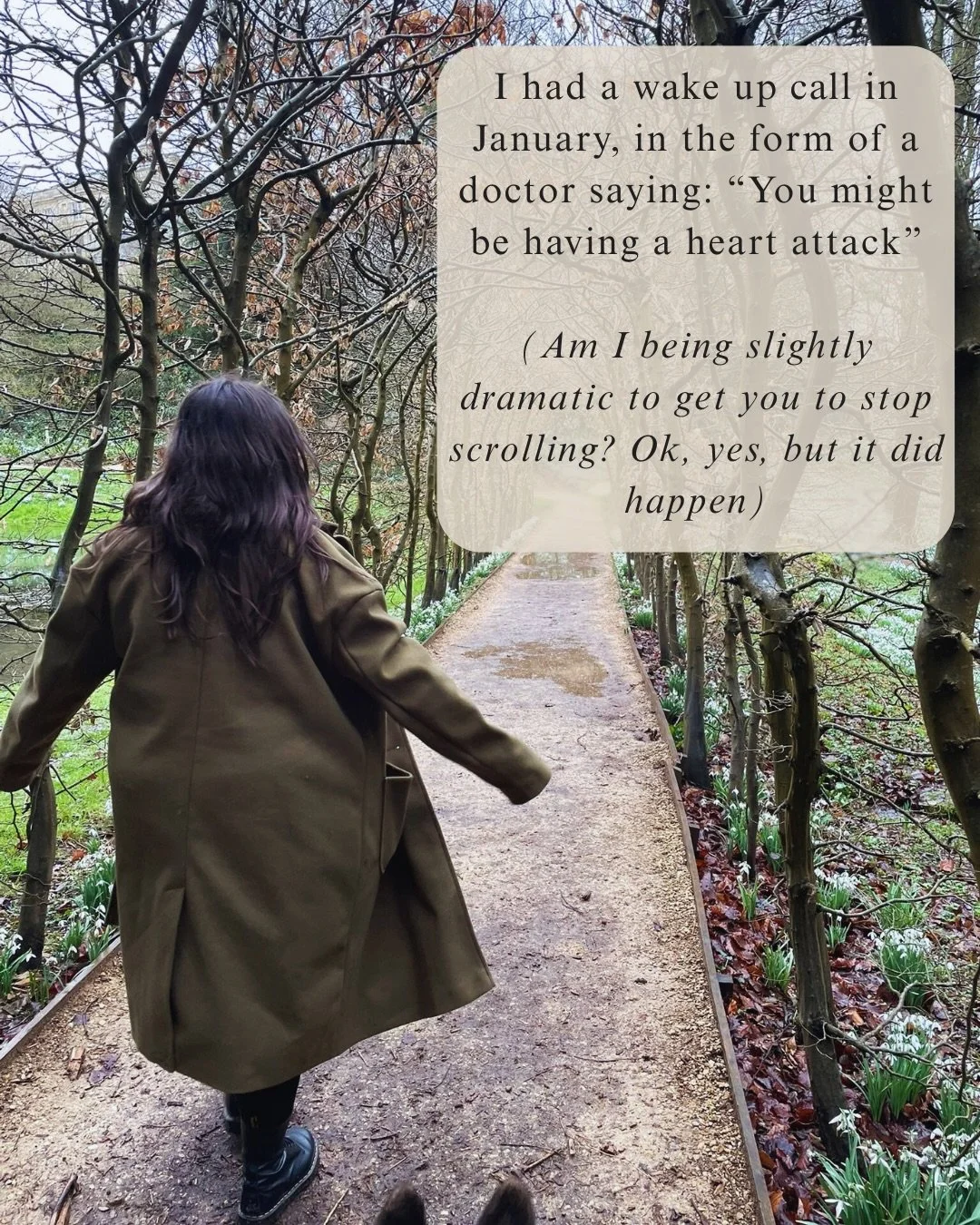 &bull; L I S T E N &bull;

January showed me how quickly life can ask us to stop. Two weeks in bed, one week at home, and suddenly the simple act of stepping outside at the weekend for a gentle dog walk to see the snow drops felt like reclaiming the 